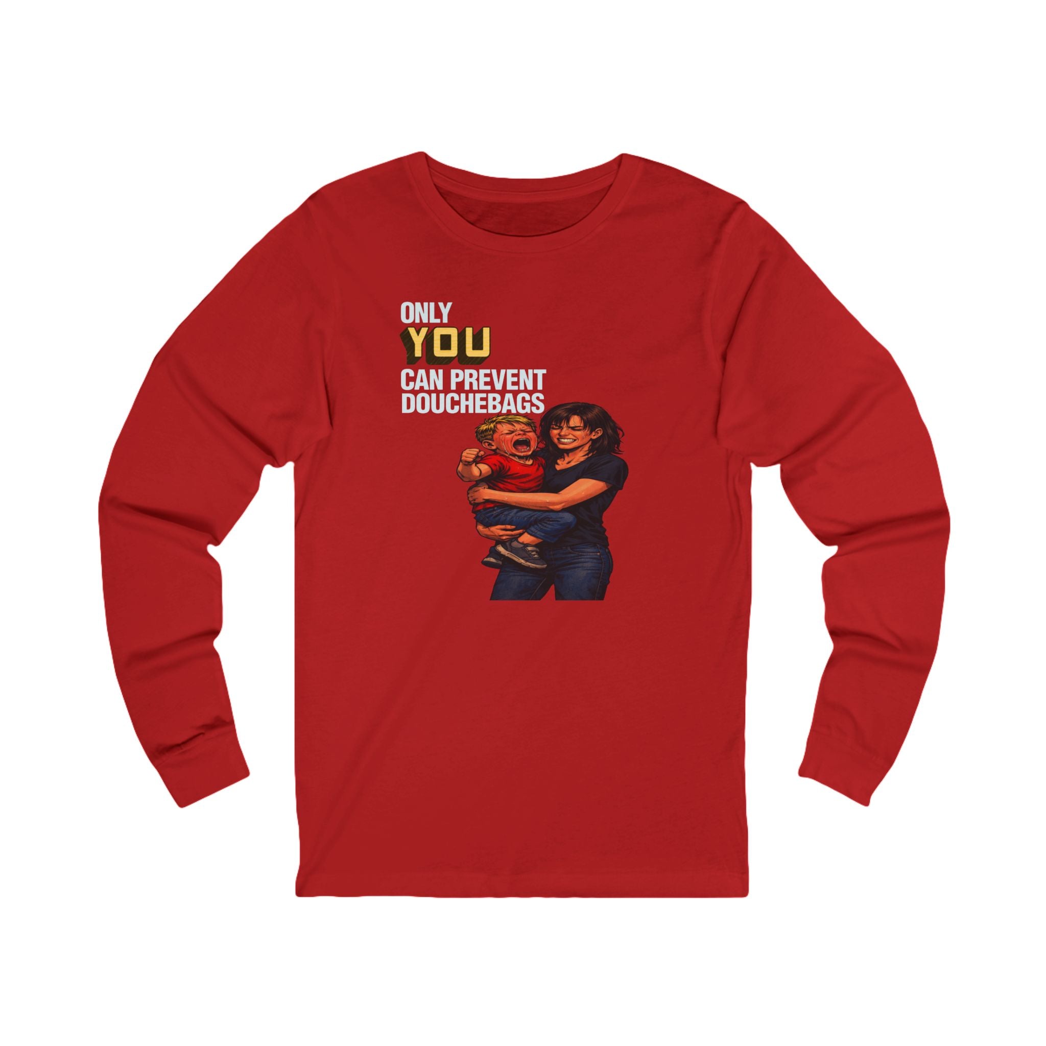 "Only You Can Prevent Douchebags" Retro Mom & Kid Graphic