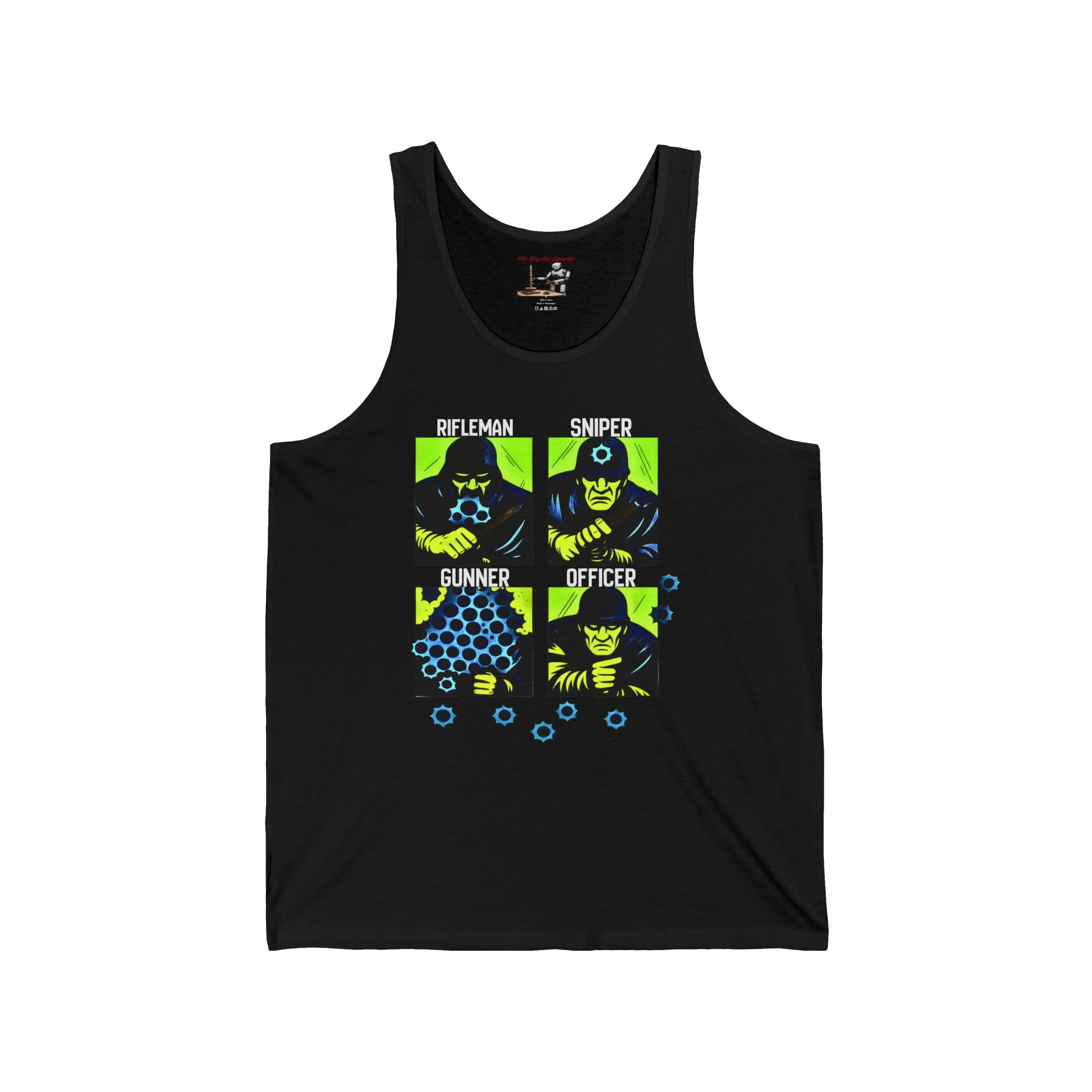 Shooting Range Tank Top — Rifleman, Sniper, Gunner, Officer Graphic
