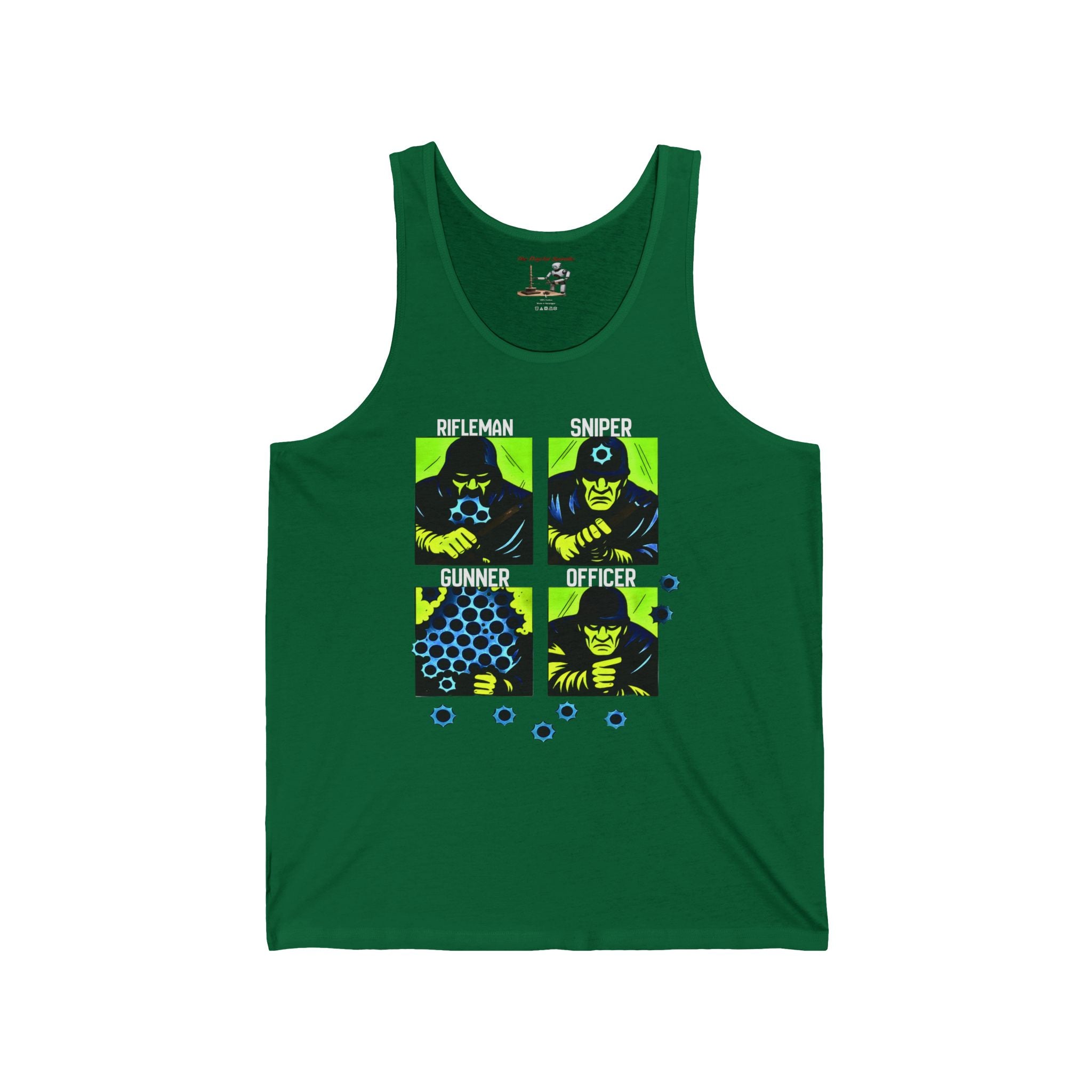 Shooting Range Tank Top — Rifleman, Sniper, Gunner, Officer Graphic