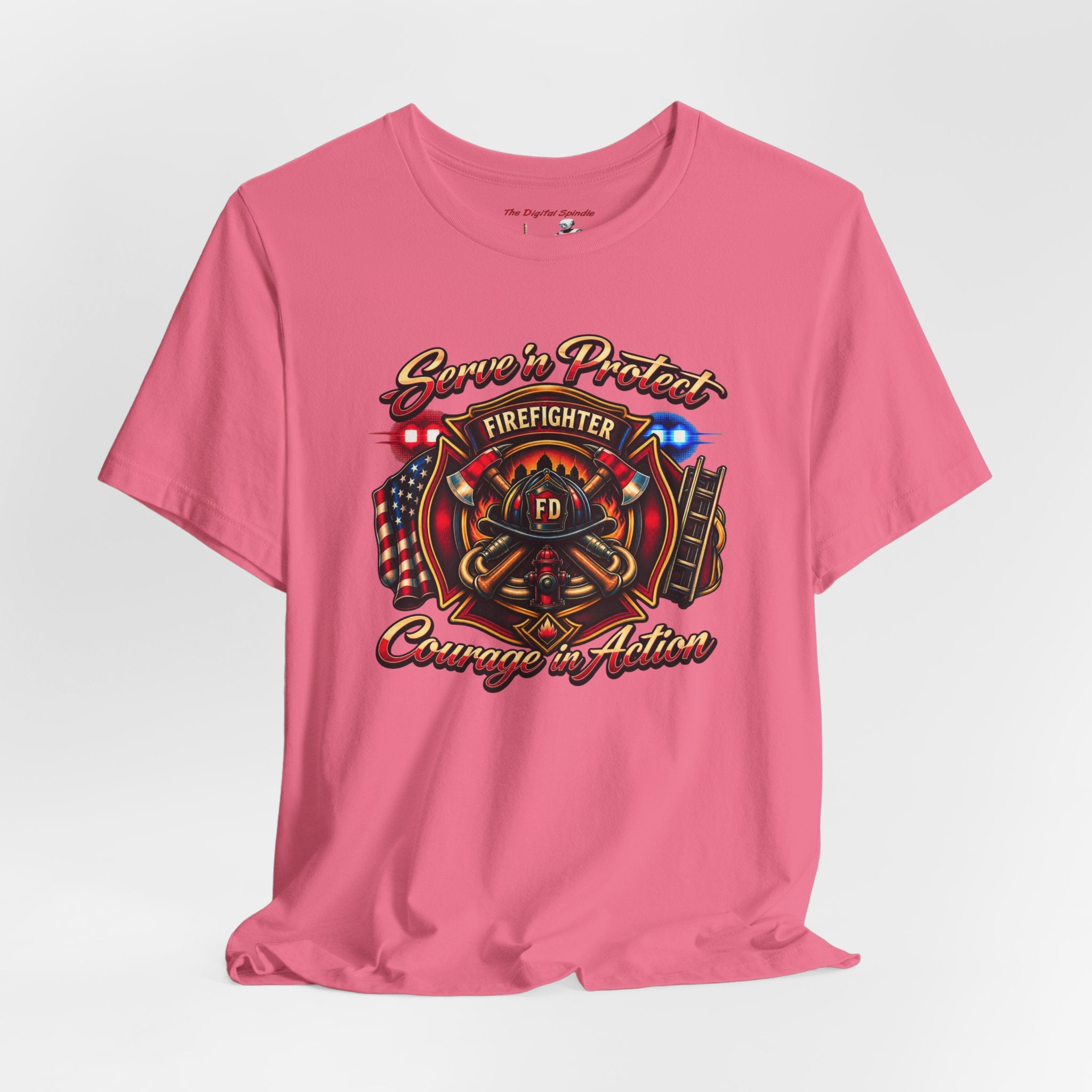 Firefighter “Service & Protect, Courage in Action” Graphic Tee