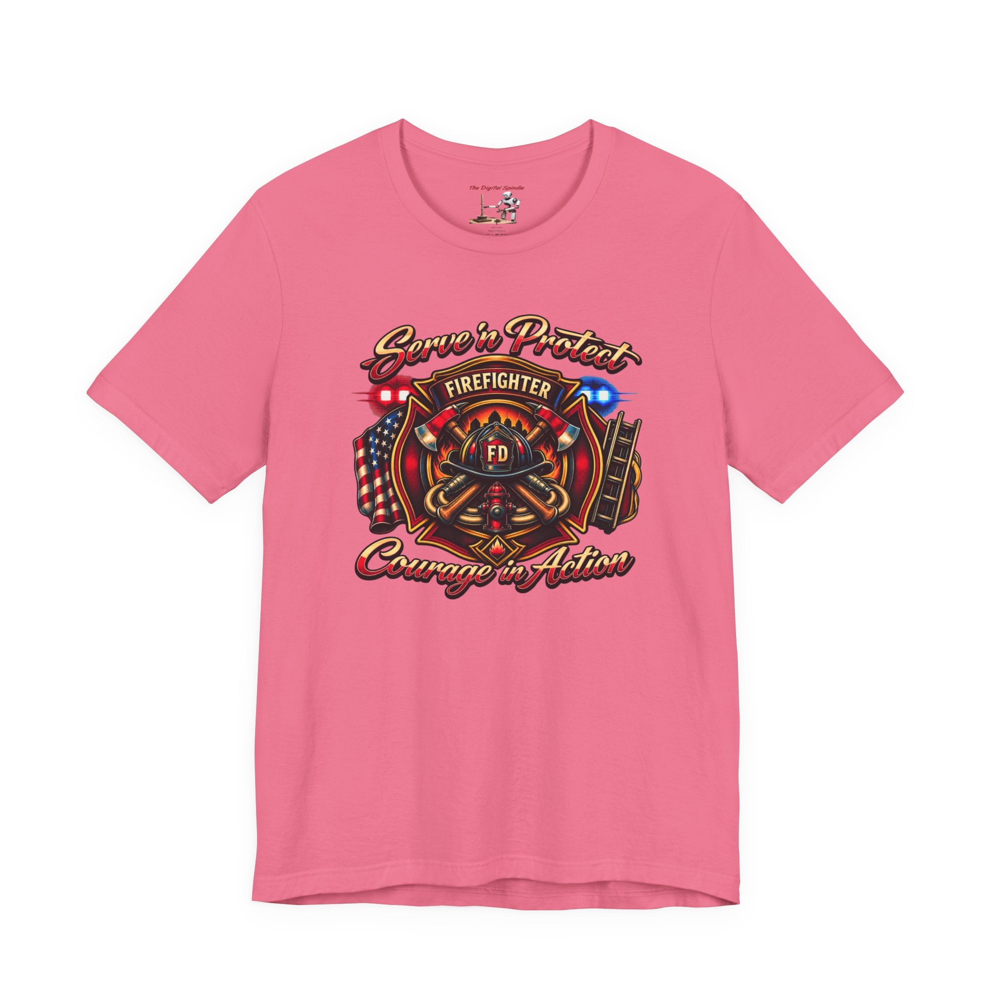 Firefighter “Service & Protect, Courage in Action” Graphic Tee