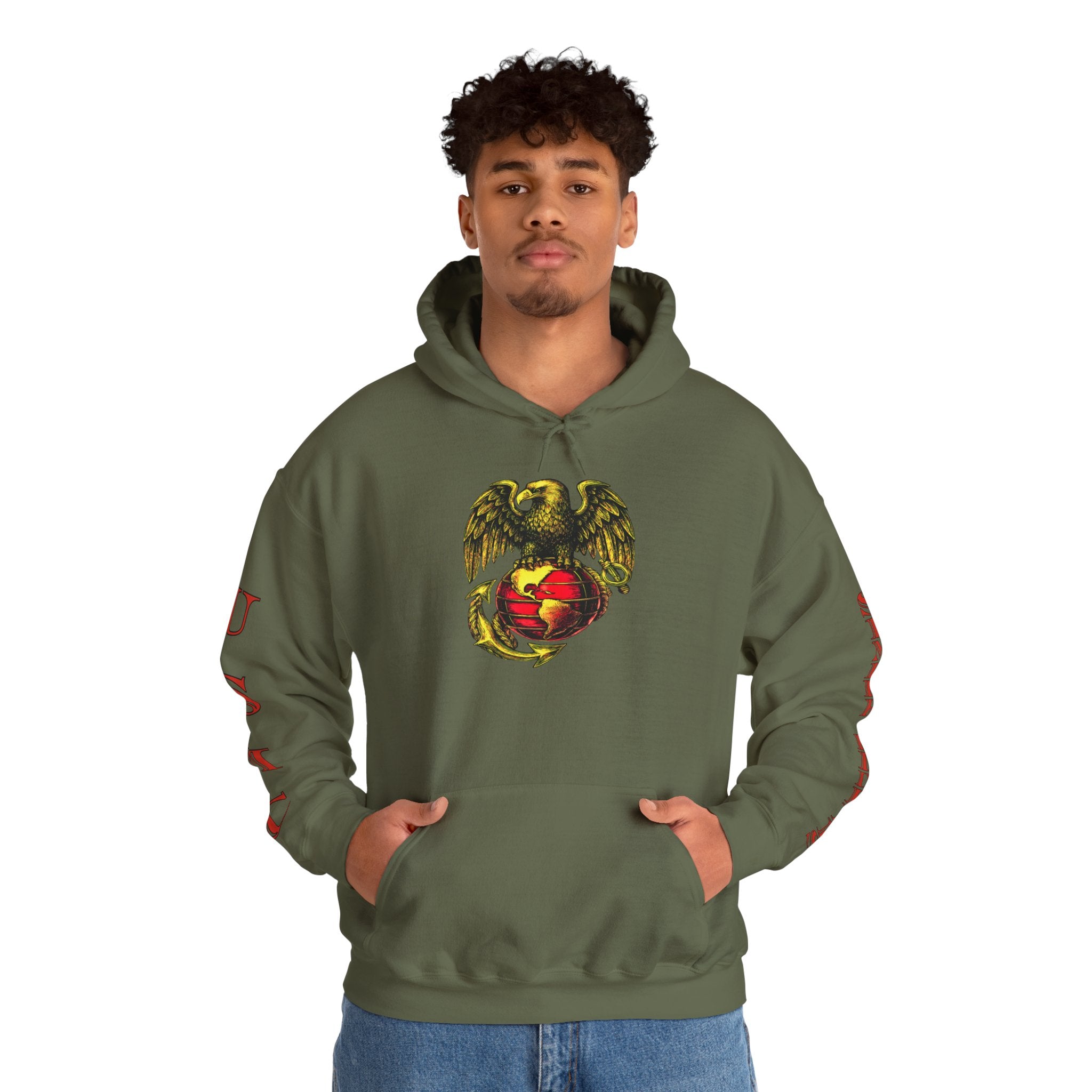 USMC Eagle Globe & Anchor Pullover Hoodie