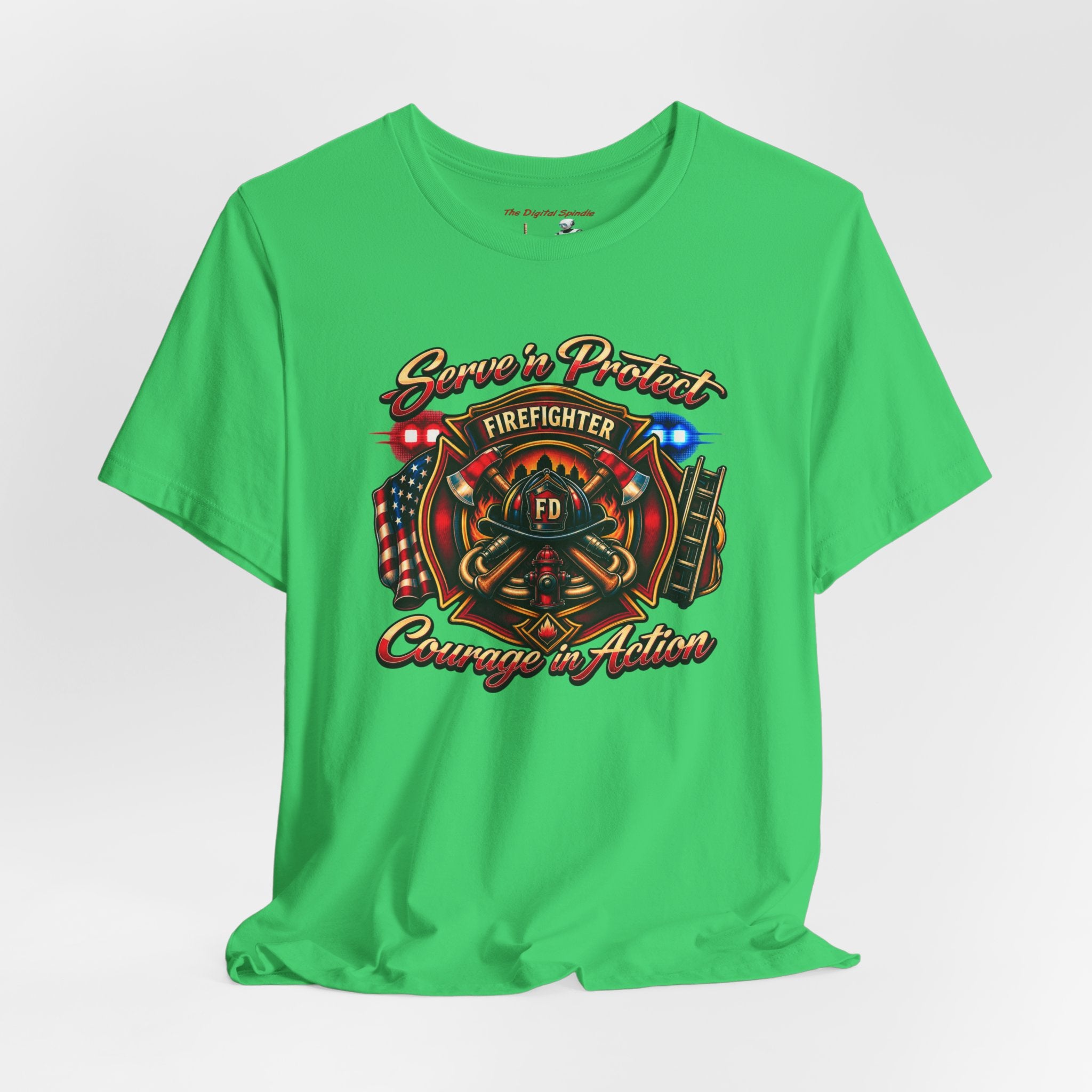 Firefighter “Service & Protect, Courage in Action” Graphic Tee