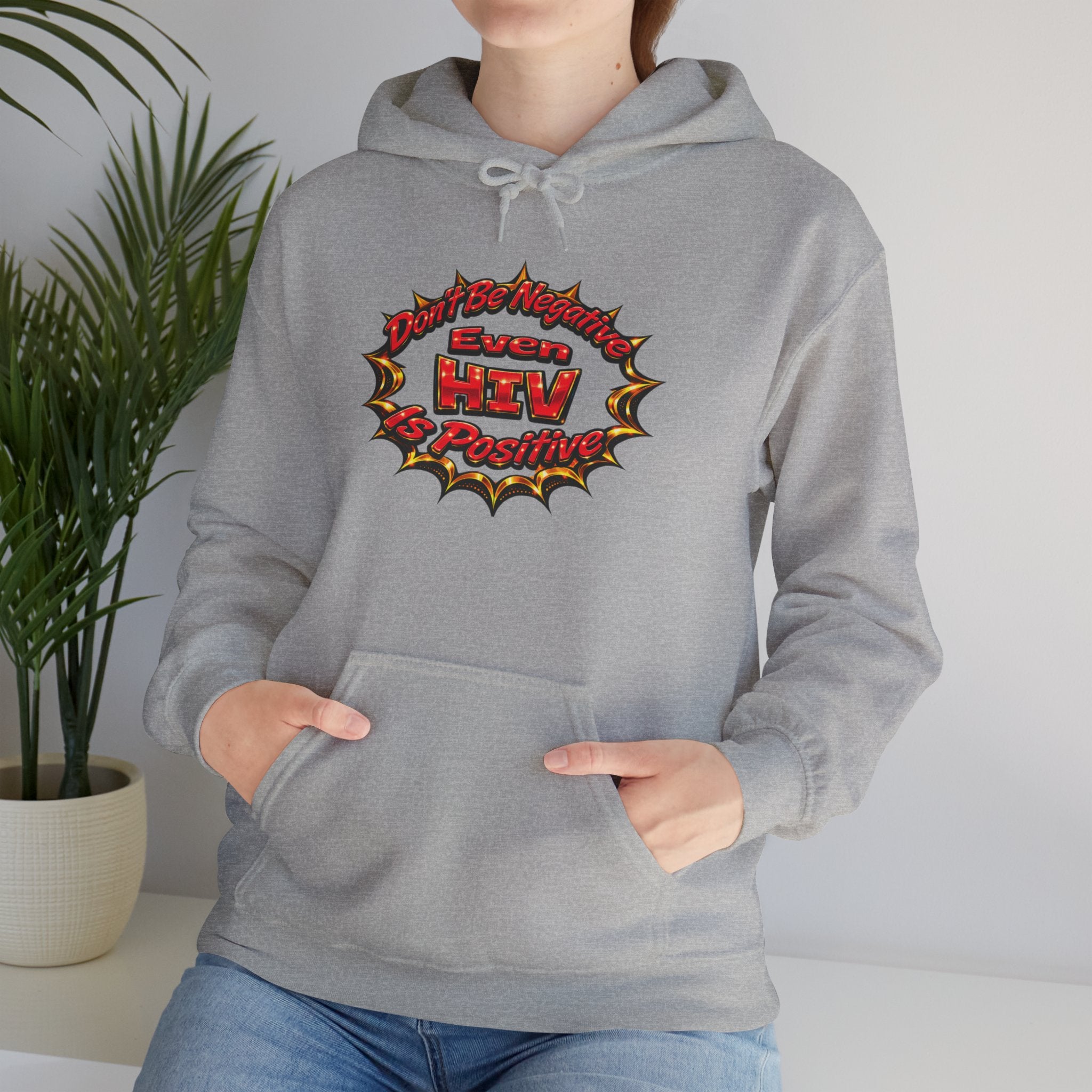 Hoodie – "Be Positive" Retro Comic HTV Design