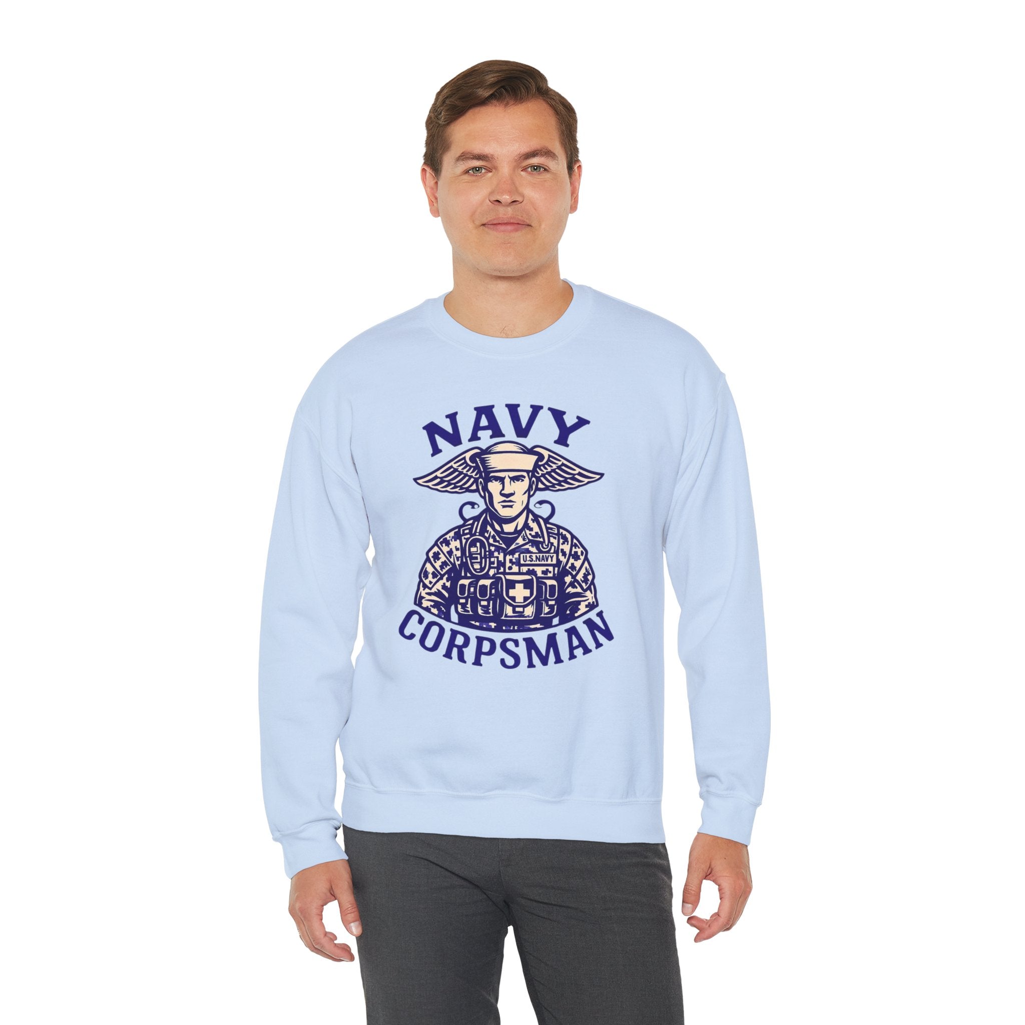 Navy Corpsman Crewneck Sweatshirt — Military Medic Graphic Pullover