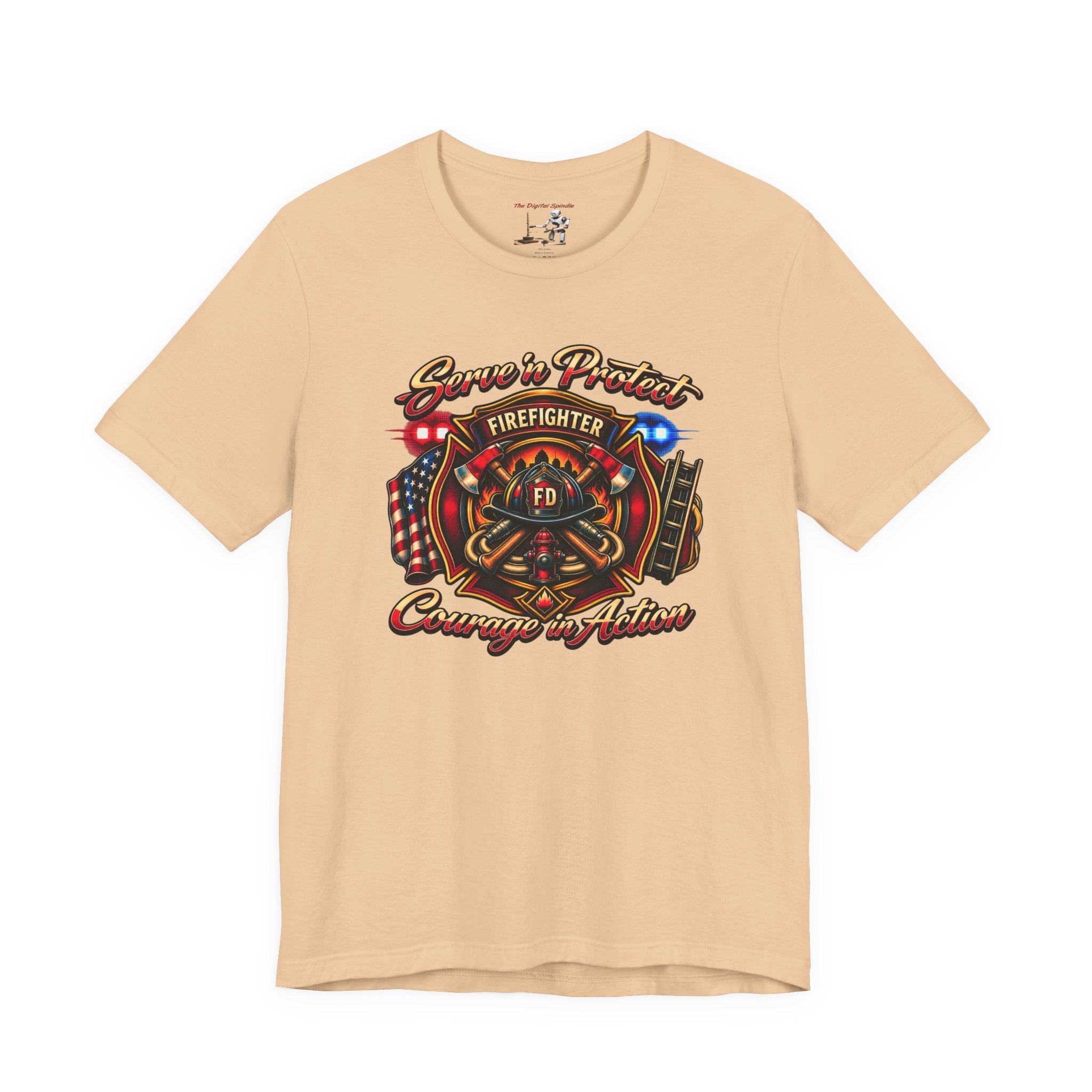 Firefighter “Service & Protect, Courage in Action” Graphic Tee