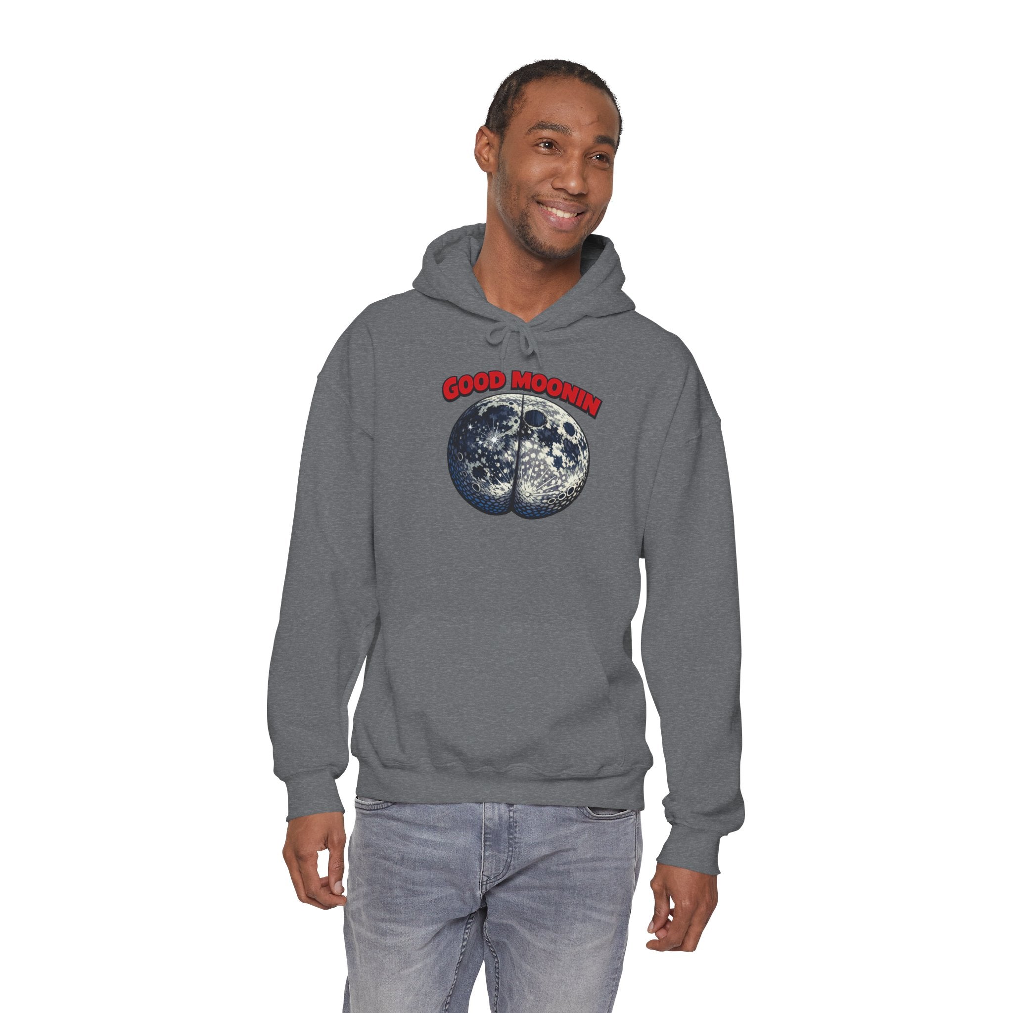 Good Moonin Hoodie — Vintage Botanical Moon Graphic Hoodie