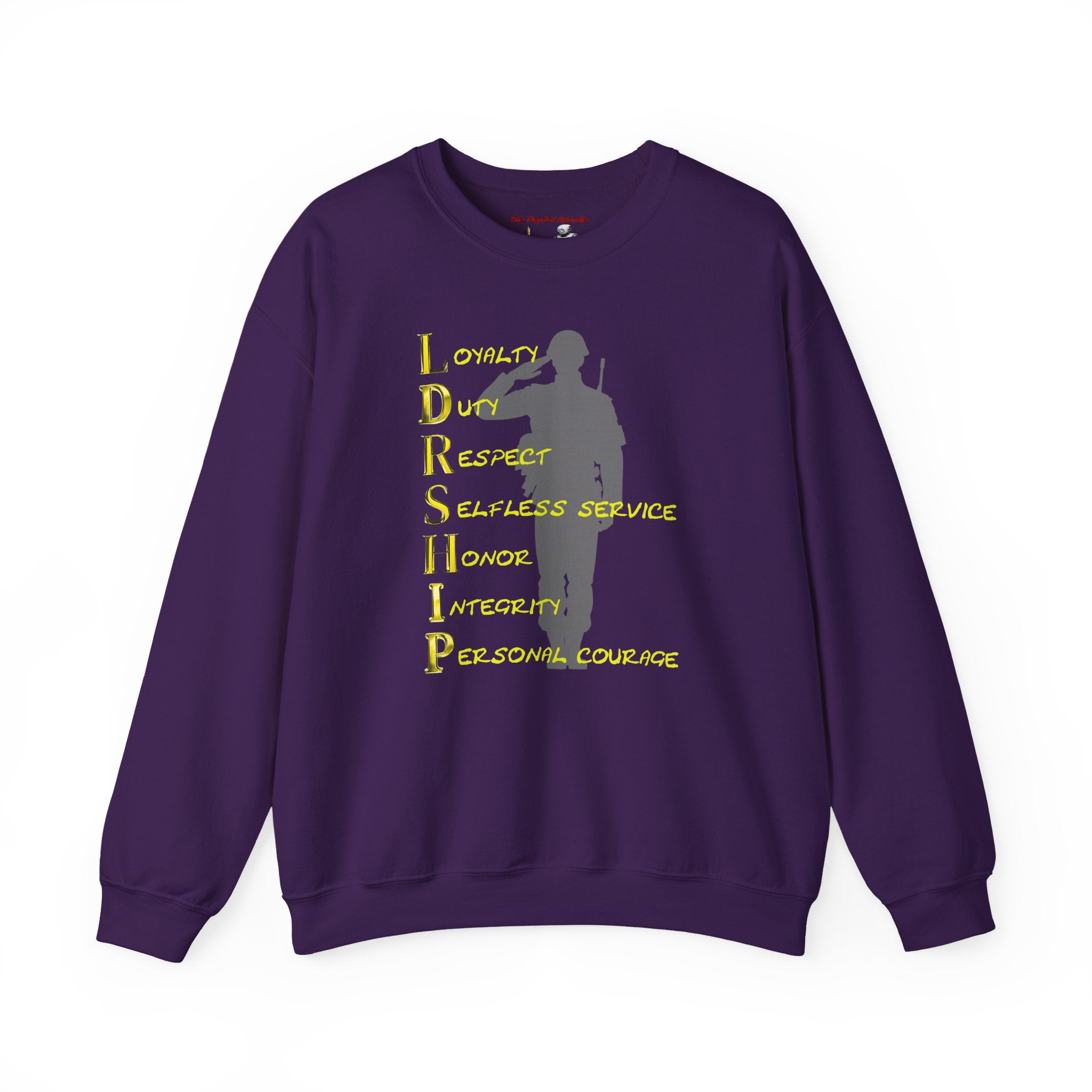 Leadership Military Salute Crewneck Sweatshirt — LDRSHIP Values Design