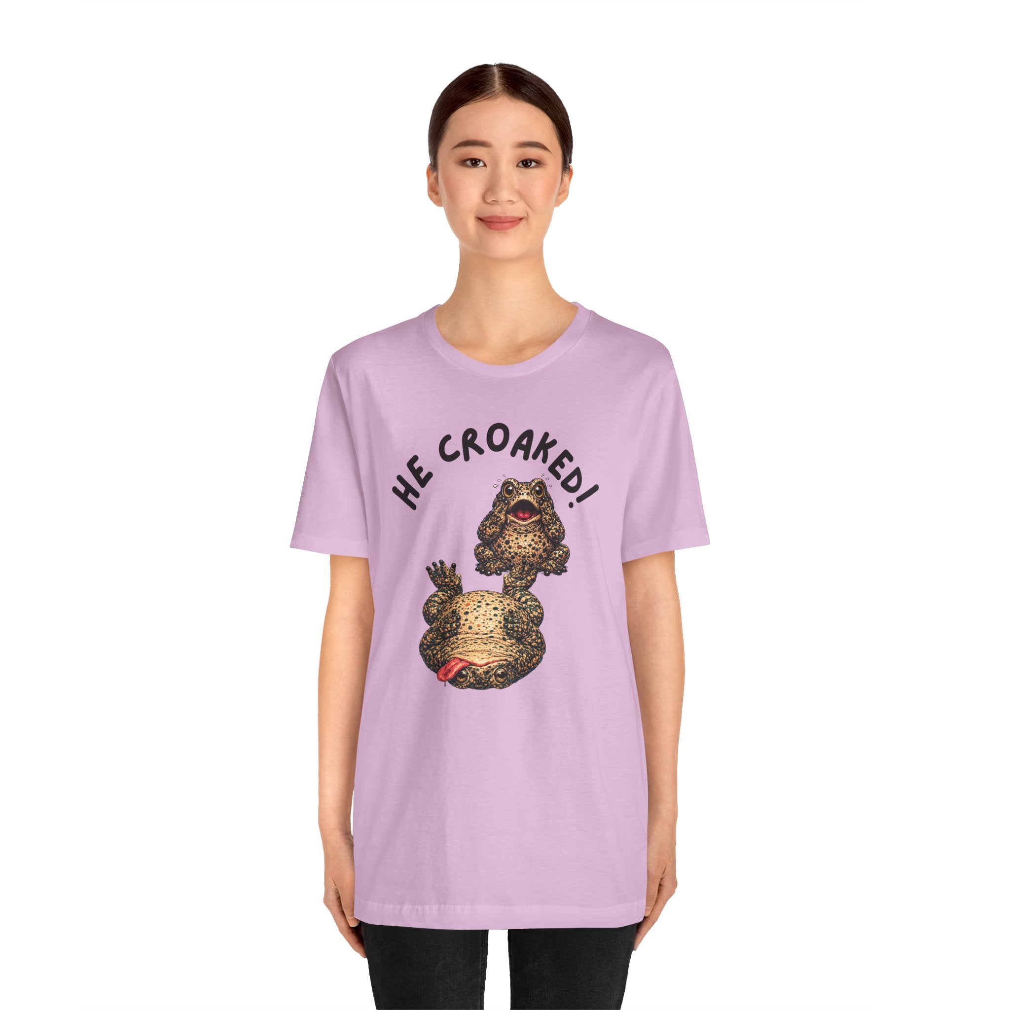 He Croaked! Frog Graphic Tee – Funny Vintage Toad Illustration Shirt