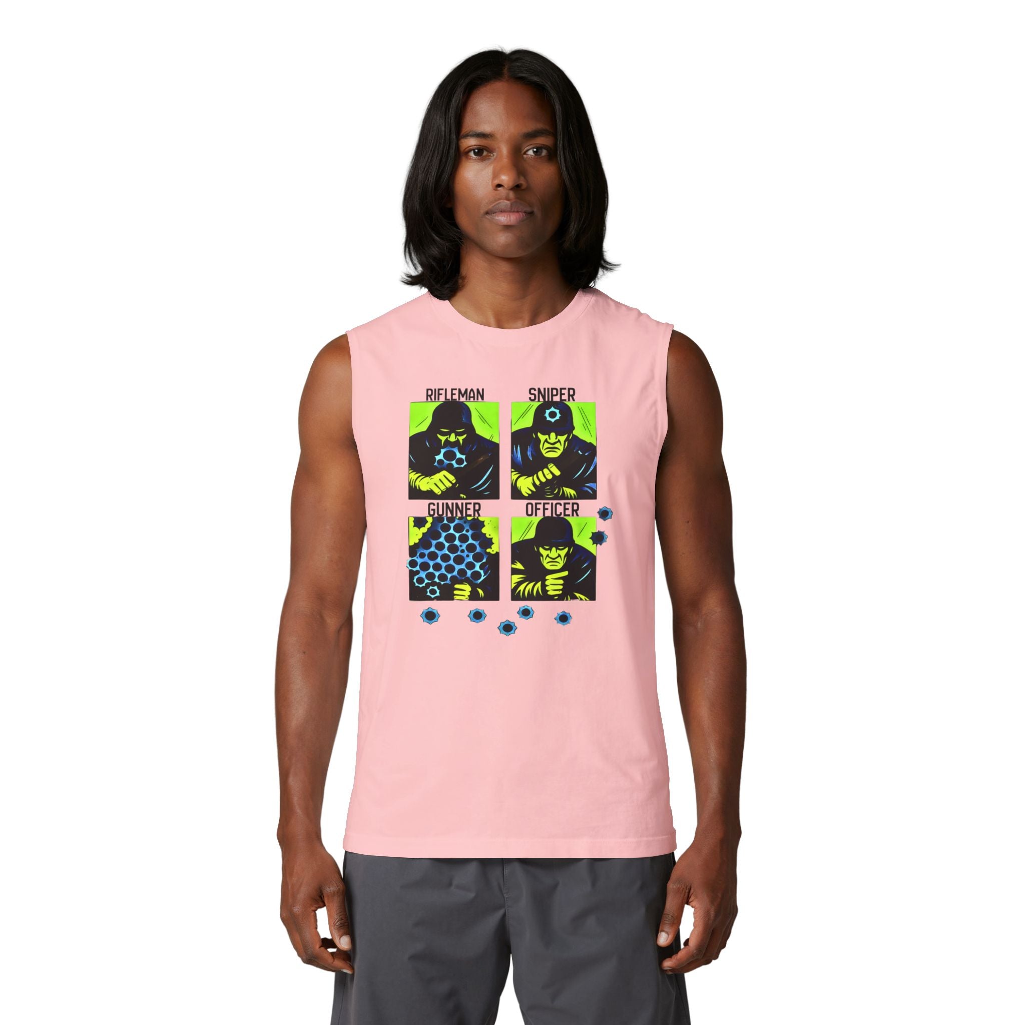 Shooting Range Muscle Tank — "Rifleman Sniper Gunner Officer" Graphic