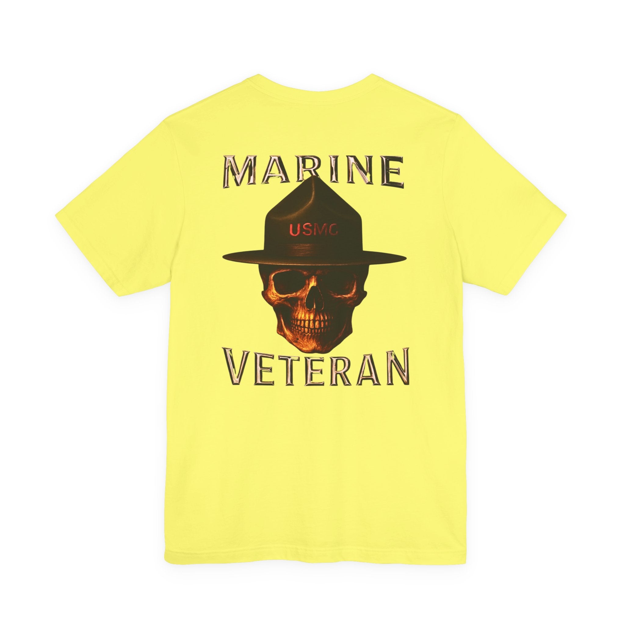 Marine Veteran T-Shirt — USMC Skull Drill Instructor Design