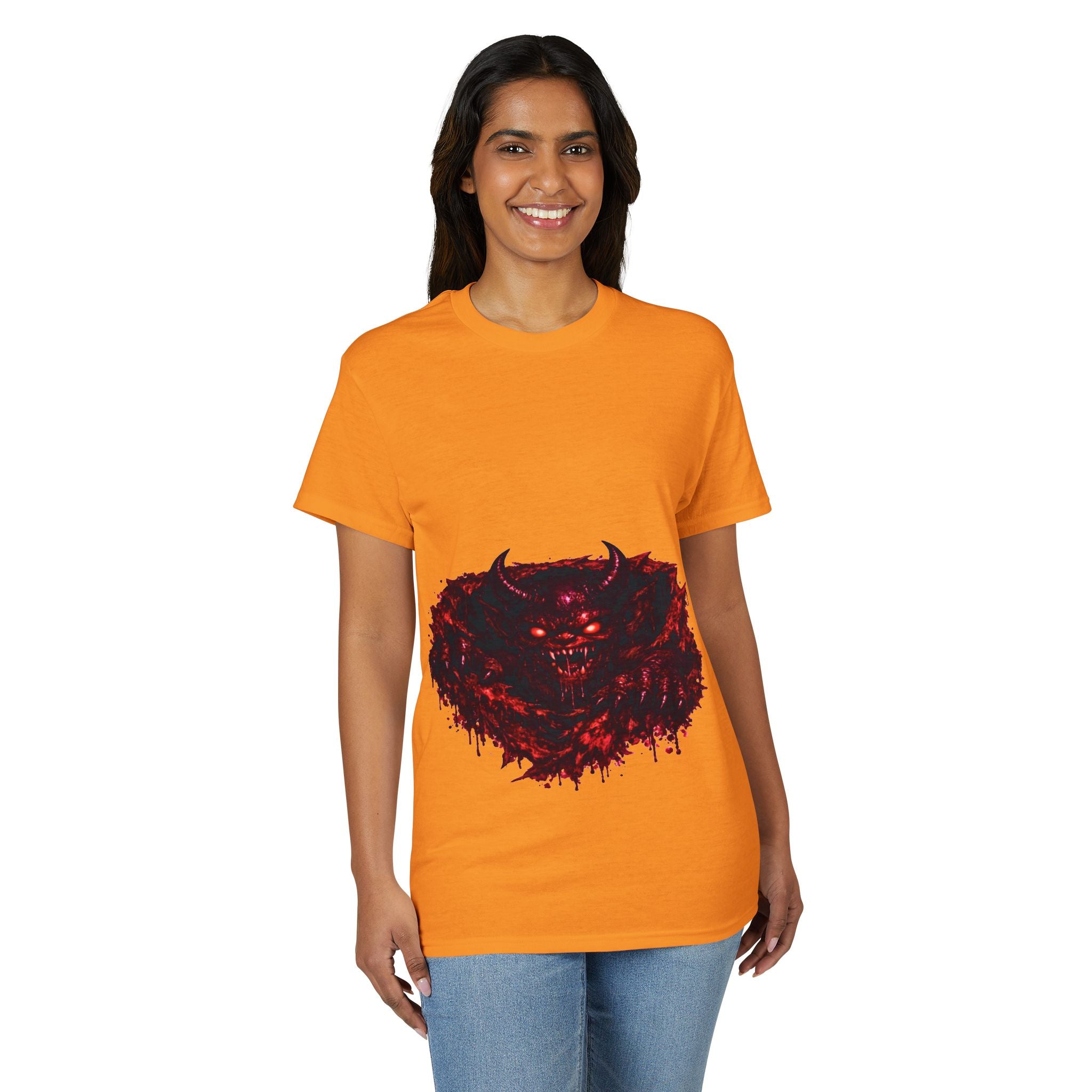 Demonic Red Monster T-Shirt — Gothic Horror Graphic Tee