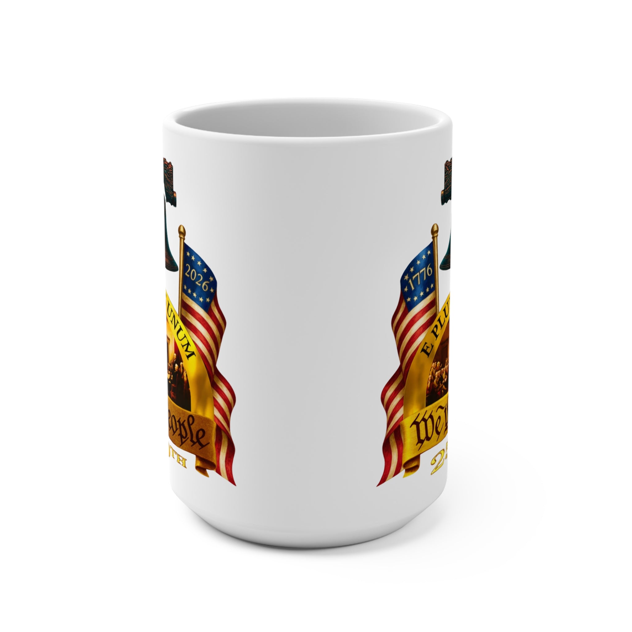 'We the People' Bell & Flags 15oz Commemorative Mug