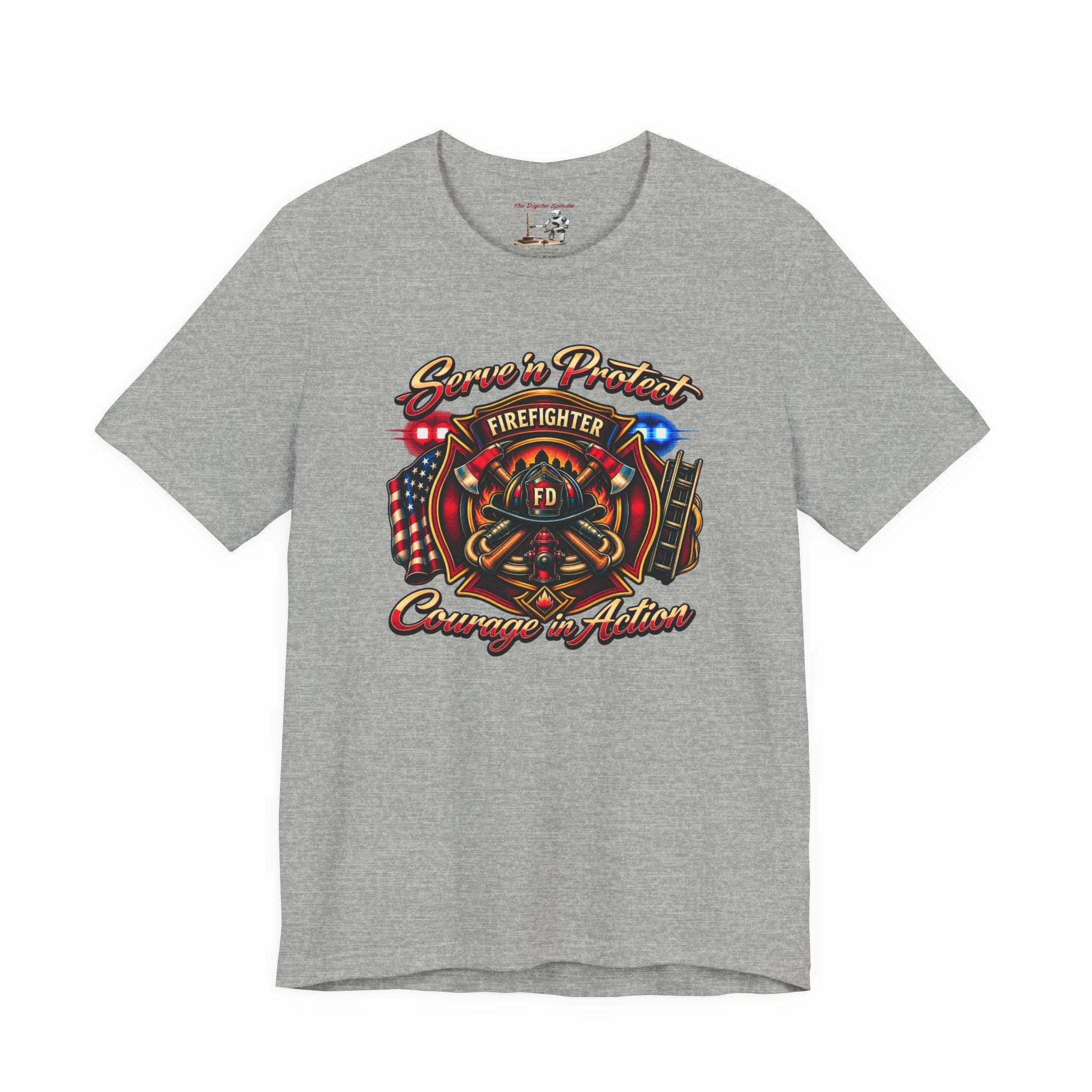 Firefighter “Service & Protect, Courage in Action” Graphic Tee