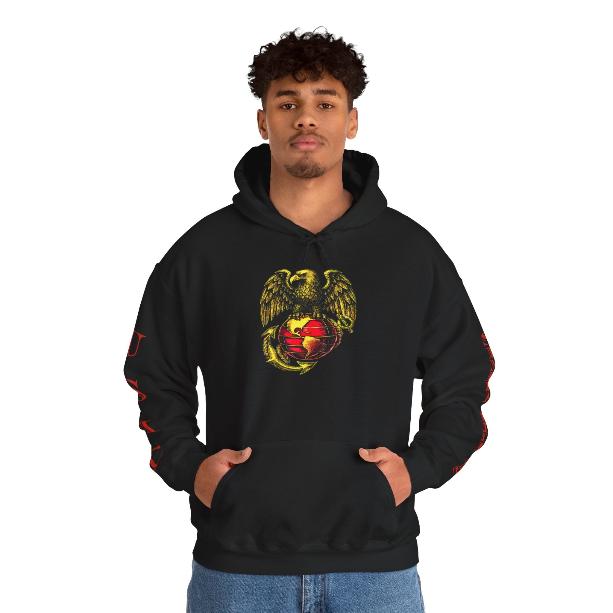 USMC Eagle Globe & Anchor Pullover Hoodie
