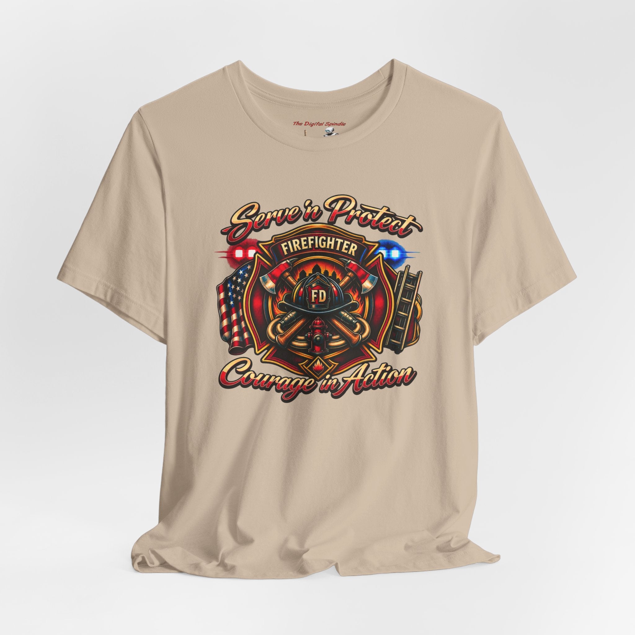 Firefighter “Service & Protect, Courage in Action” Graphic Tee