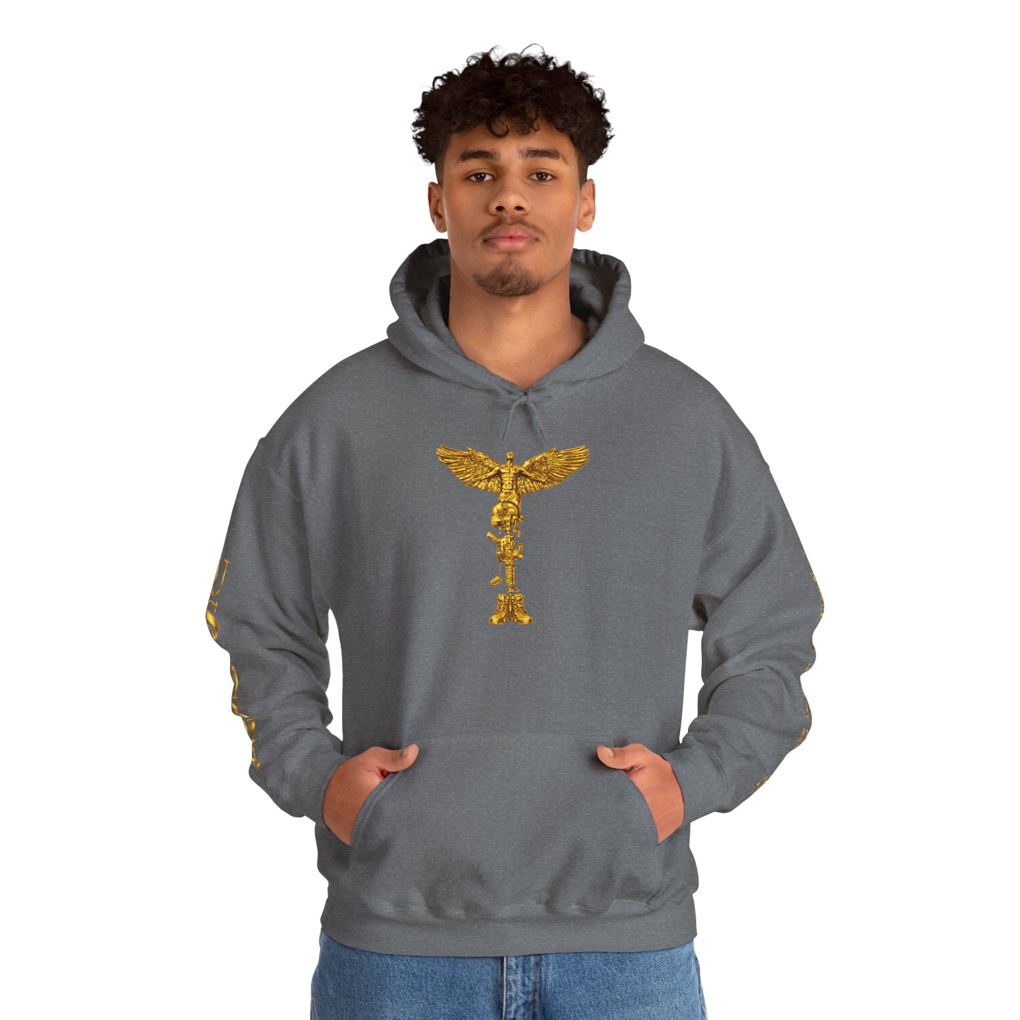 US Army Veteran Crest Hoodie — Military Emblem Sweatshirt