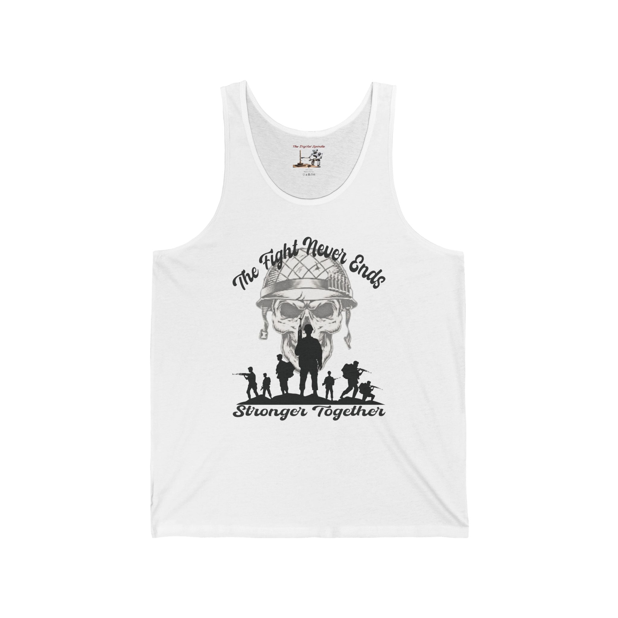 Stronger Together Tank Top — "The Fight Must End, Stronger Together" Patriotic Veteran Tank