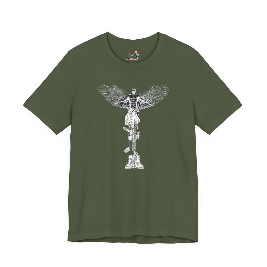 Marine Veteran Skull T‑Shirt — USMC Drill Instructor Hat Design