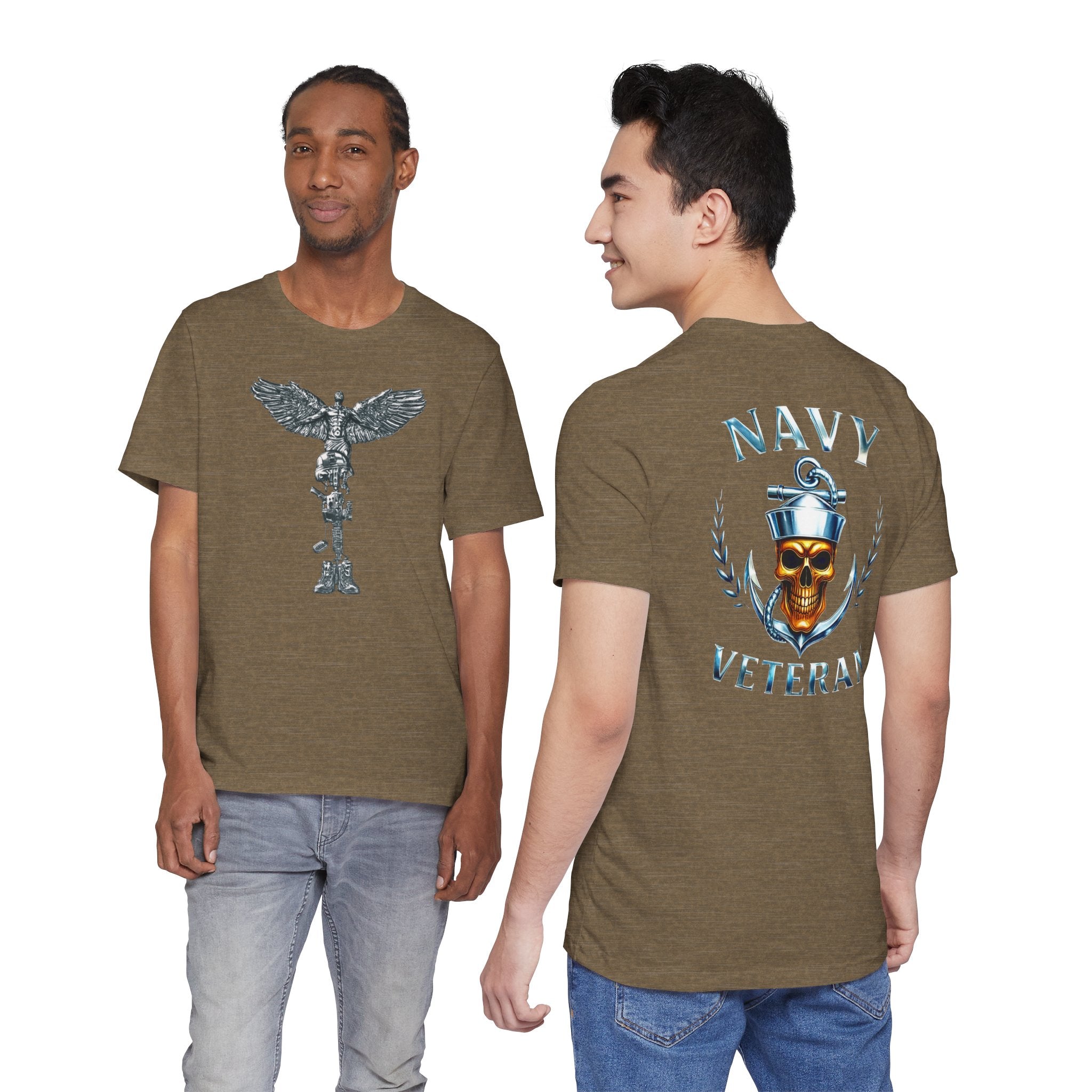 Navy Veteran T-Shirt — Anchor & Skull Military Tribute Tee