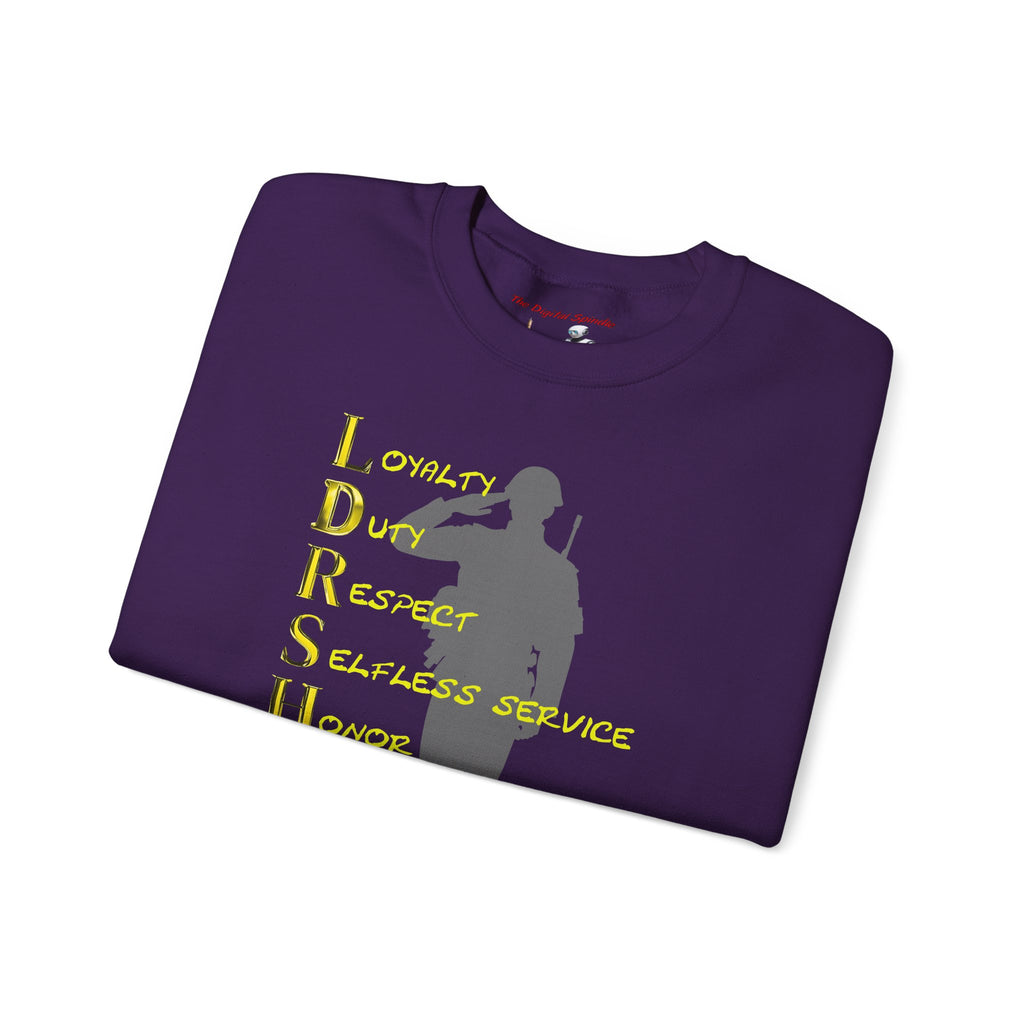 Leadership Military Salute Crewneck Sweatshirt — LDRSHIP Values Design