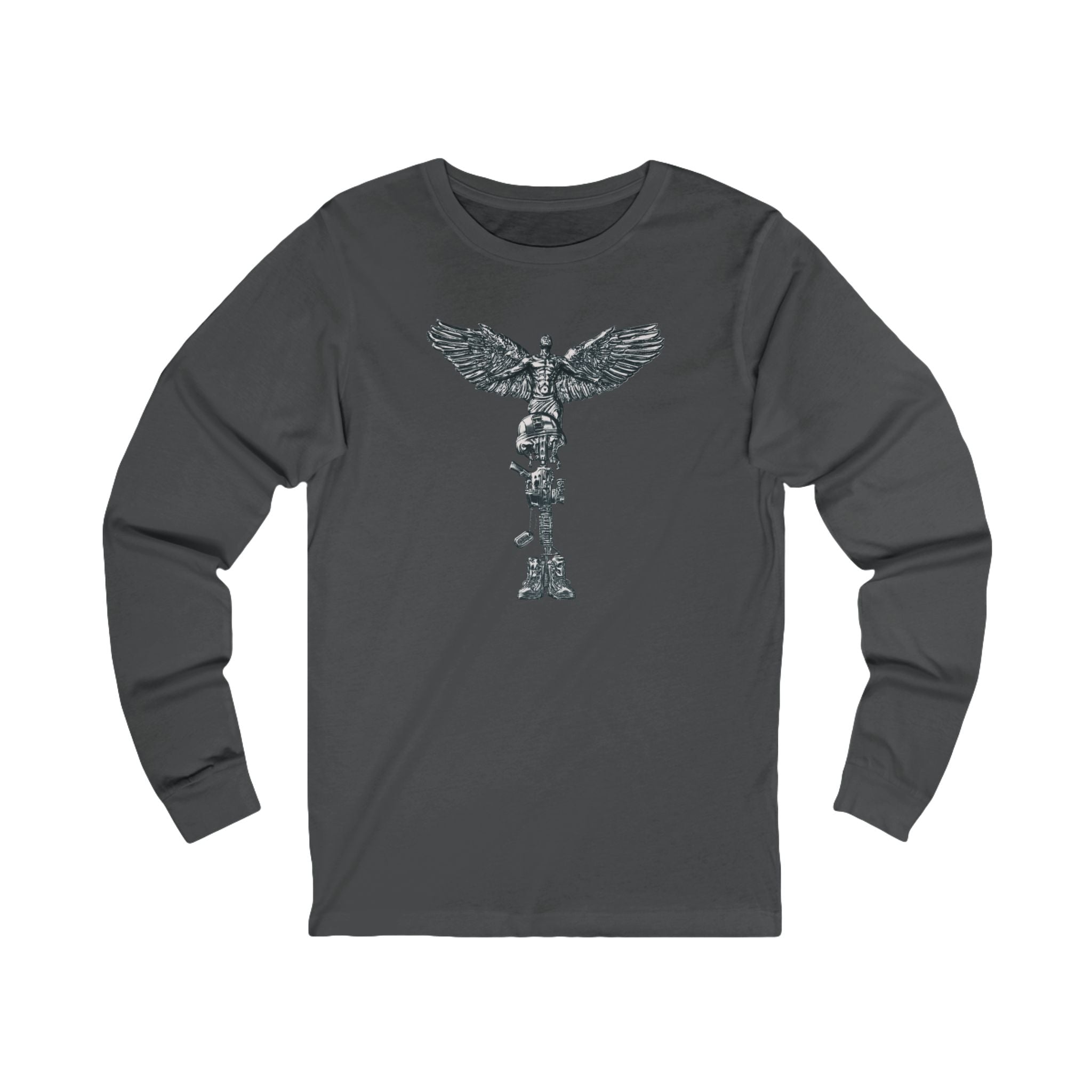 Fallen Soldier Cross Graphic Long Sleeve Tee