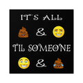 2" × 2" Funny Emoji Phrase Square Sticker