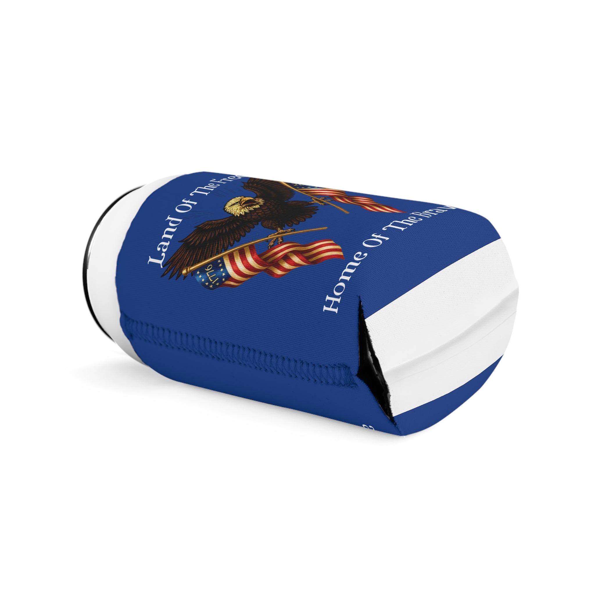 'Land of the Free, Home of the Brave' Can Cooler Sleeve