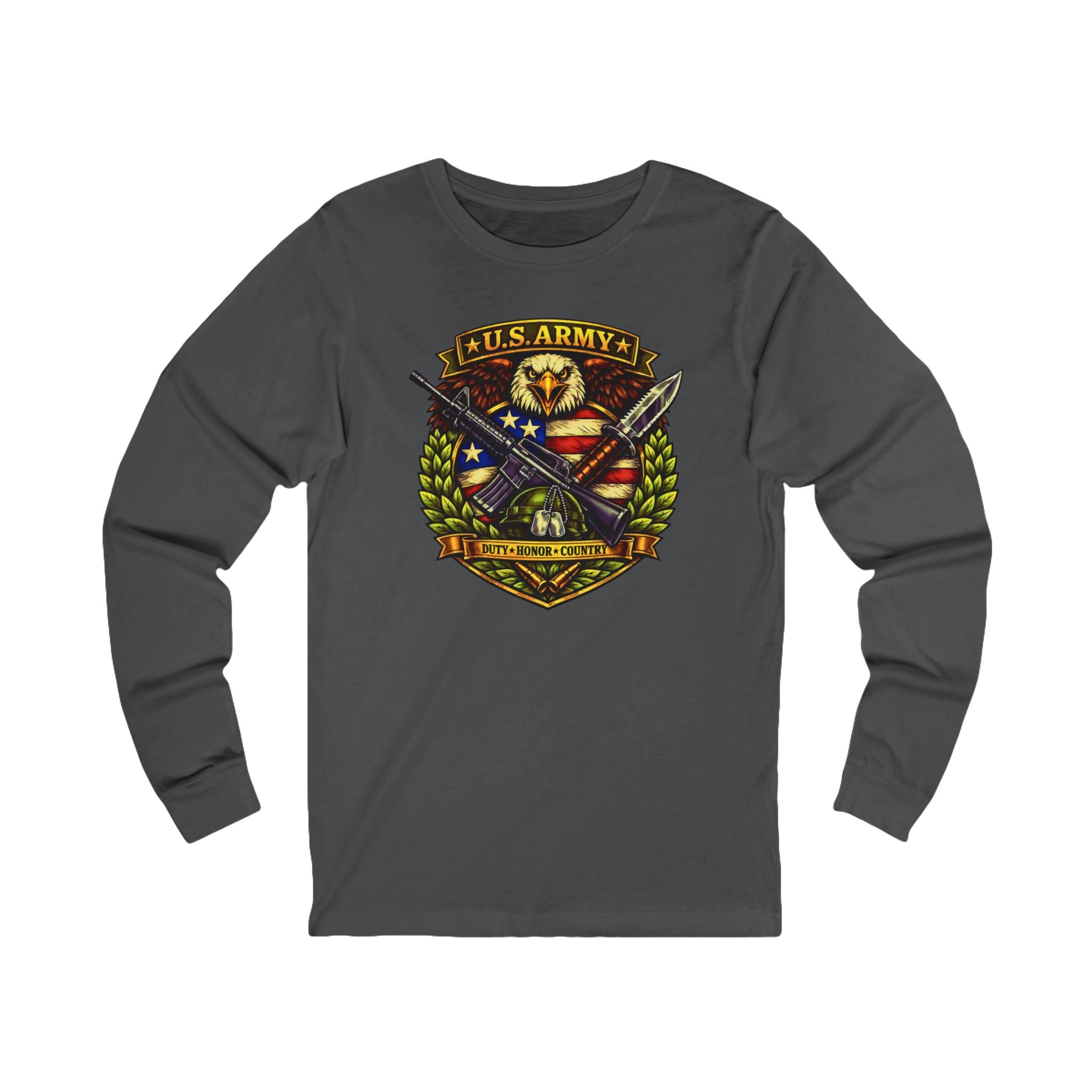 Duty, Honor, Country U.S. Army Eagle Emblem Long Sleeve Tee