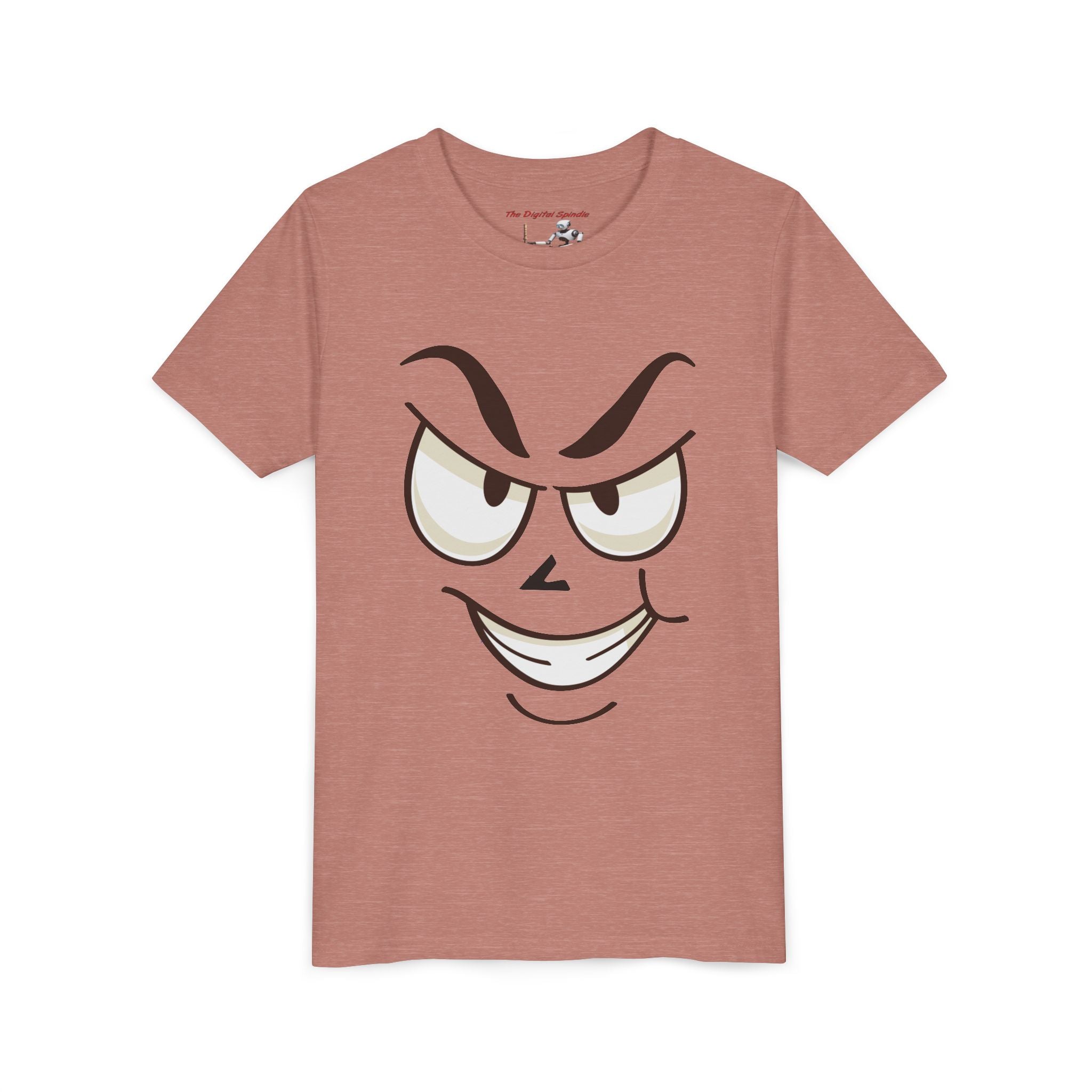 Mischievous Smirking Face Graphic Shirt (Funny Kids Tee)