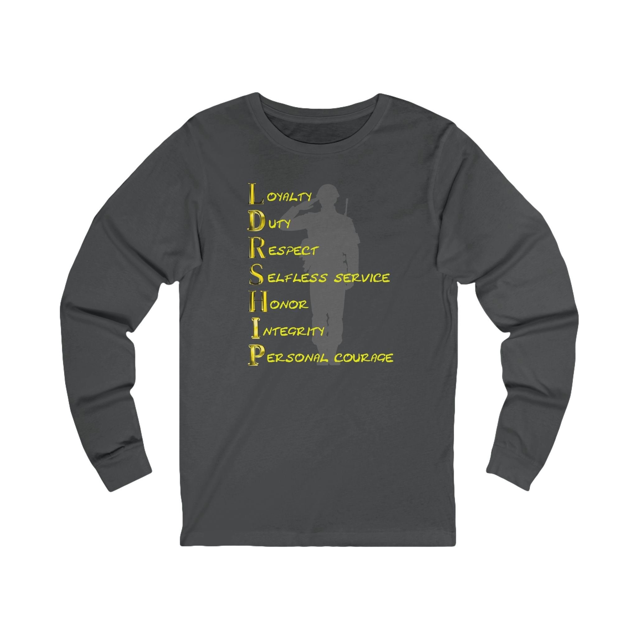 Leadership Salute Long Sleeve Tee — Military-Inspired Honor & Duty Shirt