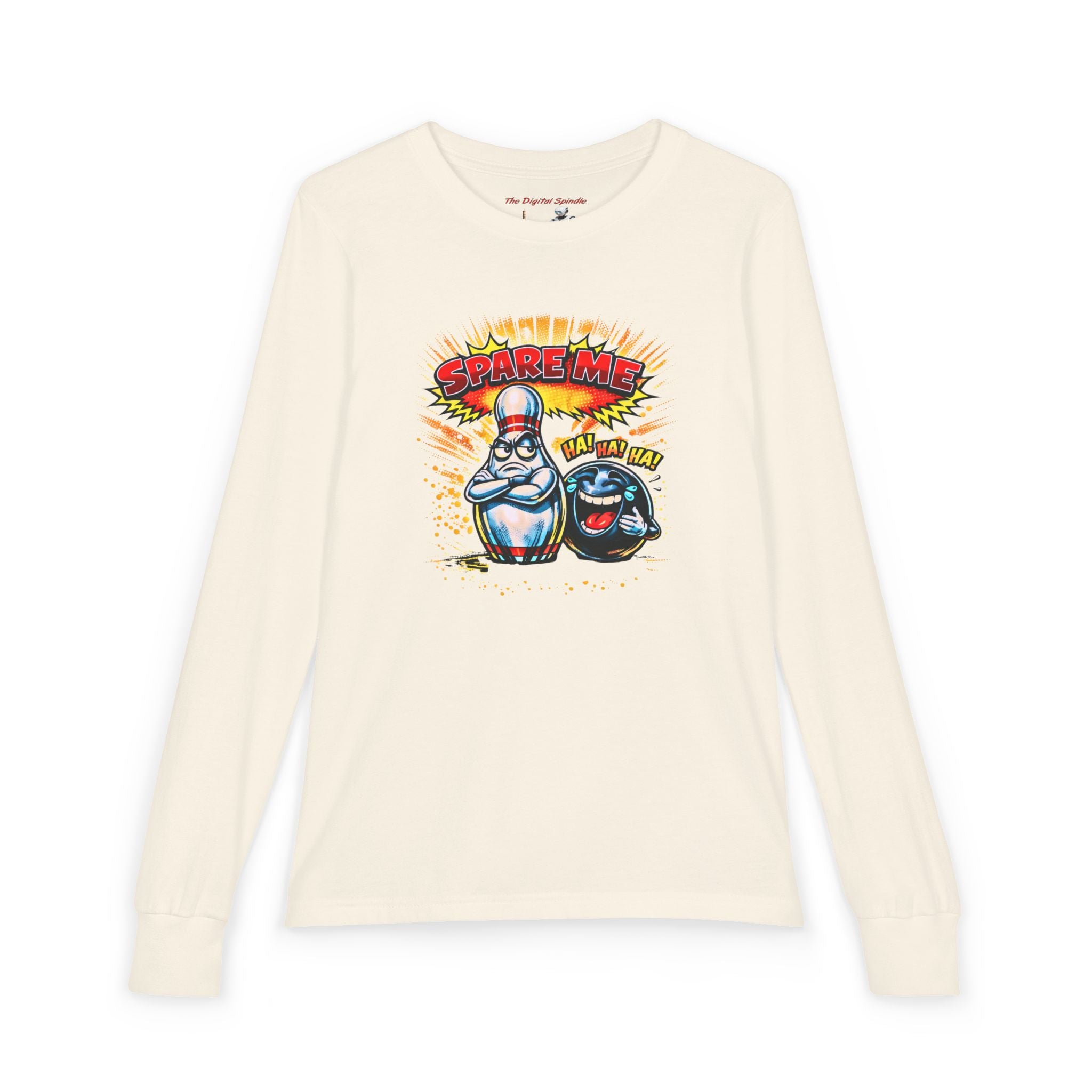 "Spare Me" Bowling Cartoon Graphic Tee