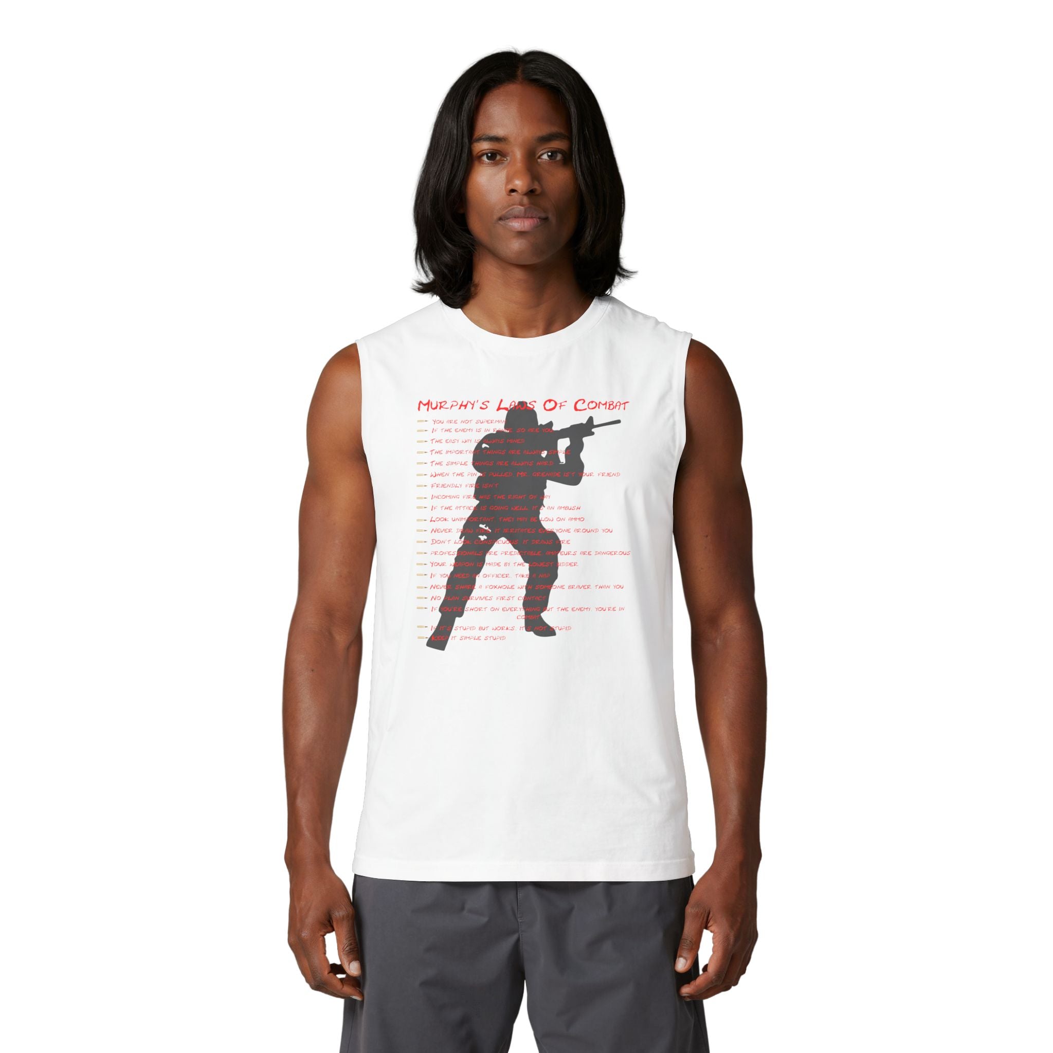 Murphy's Laws Muscle Tank — "Murphy's Laws Of Combat" Tactical Graphic Tank Top
