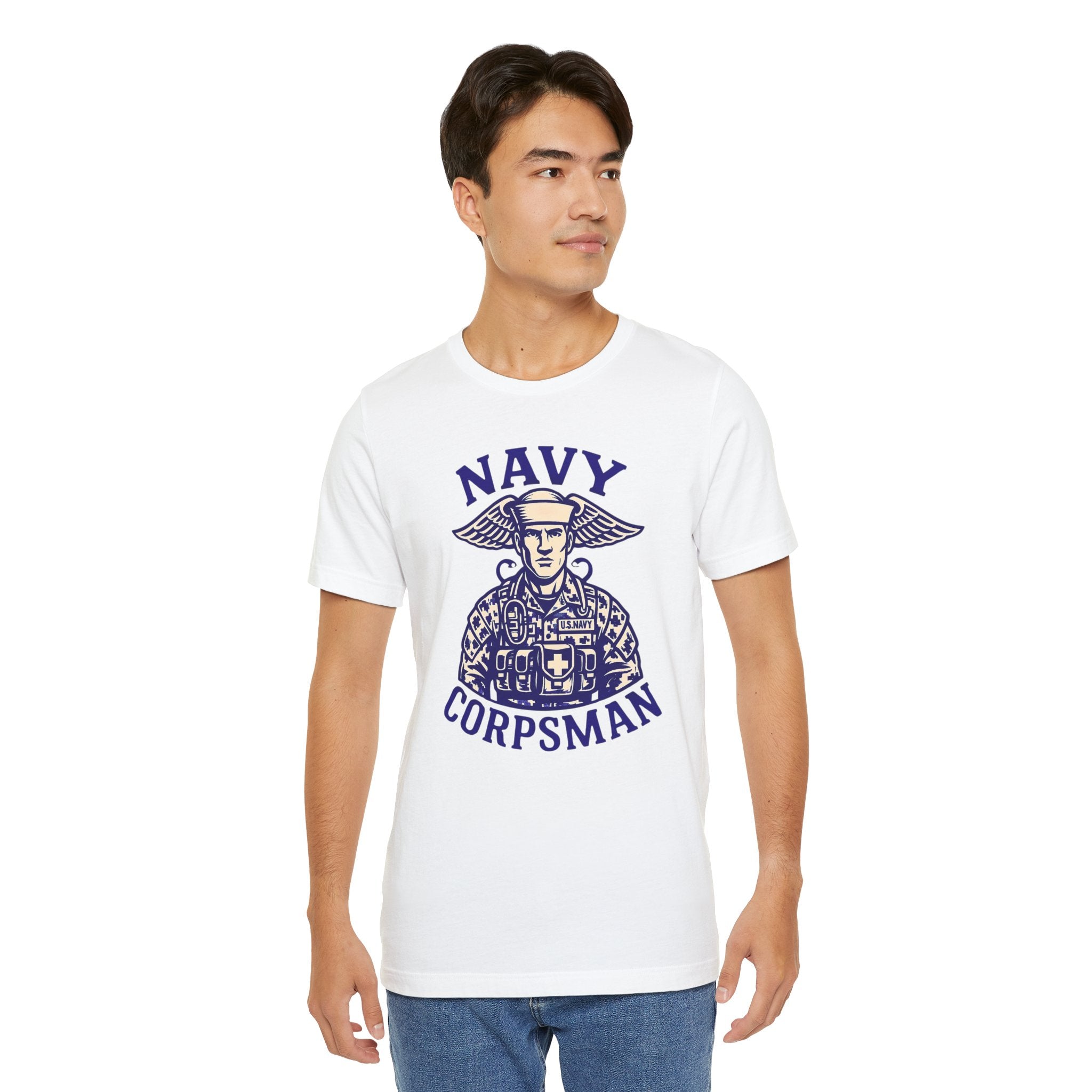 Navy Corpsman T-Shirt — Vintage Military Medic Emblem