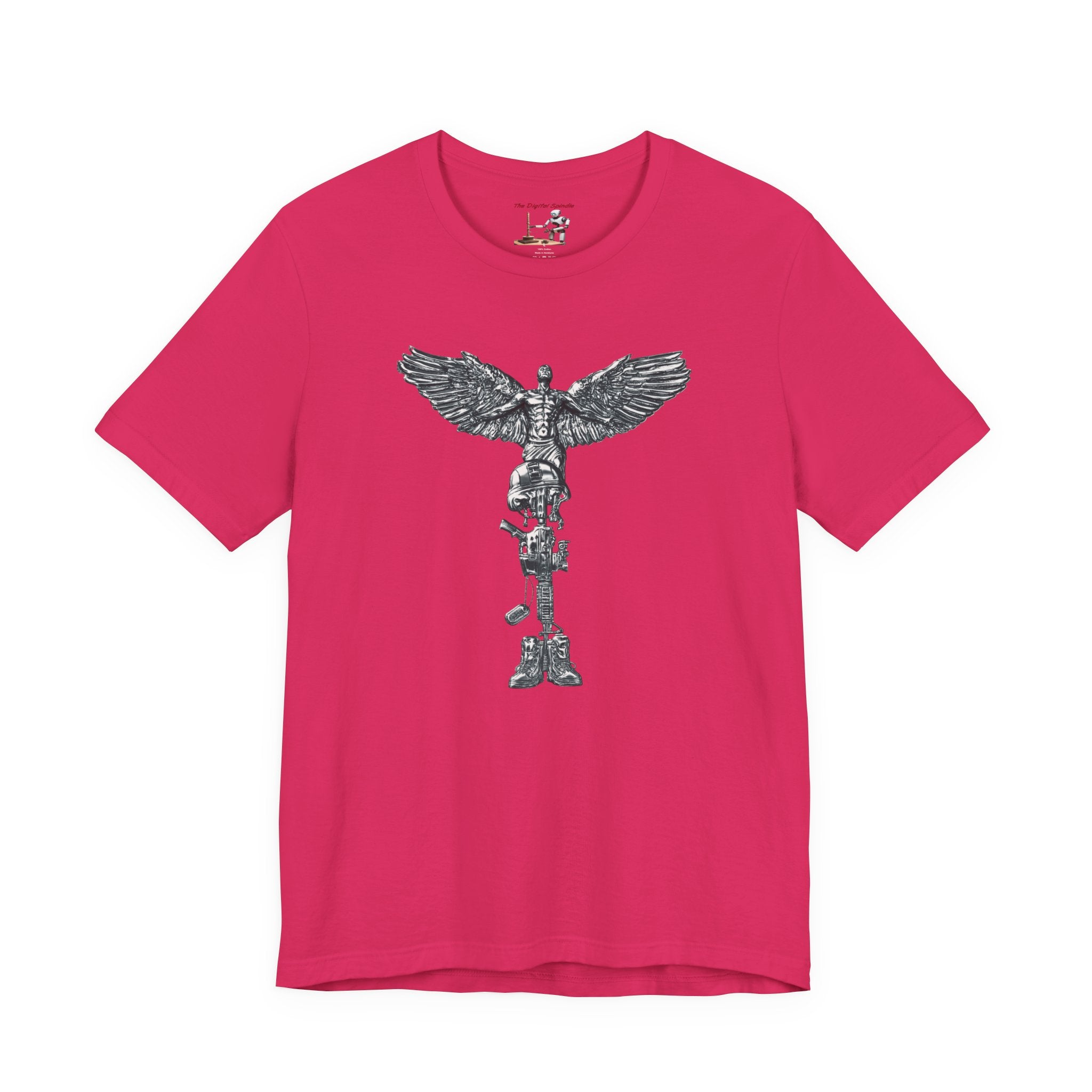 Army Veteran T-Shirt — Skull Helmet & Wings Military Tribute Tee