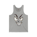 Mischievous Smirk Face Tank Top — Funny Cartoon Expression Graphic Tank
