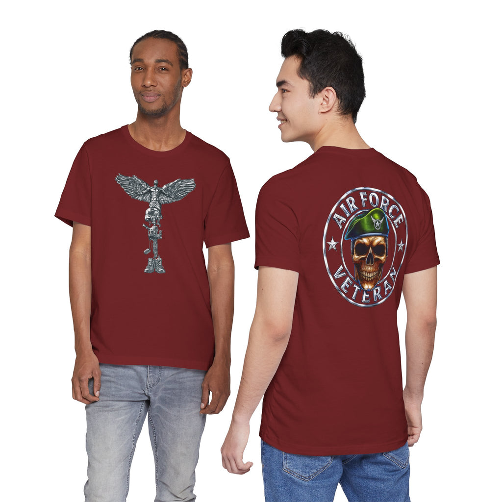 Air Force Veteran Skull Tee – Military Tribute Short Sleeve Shirt