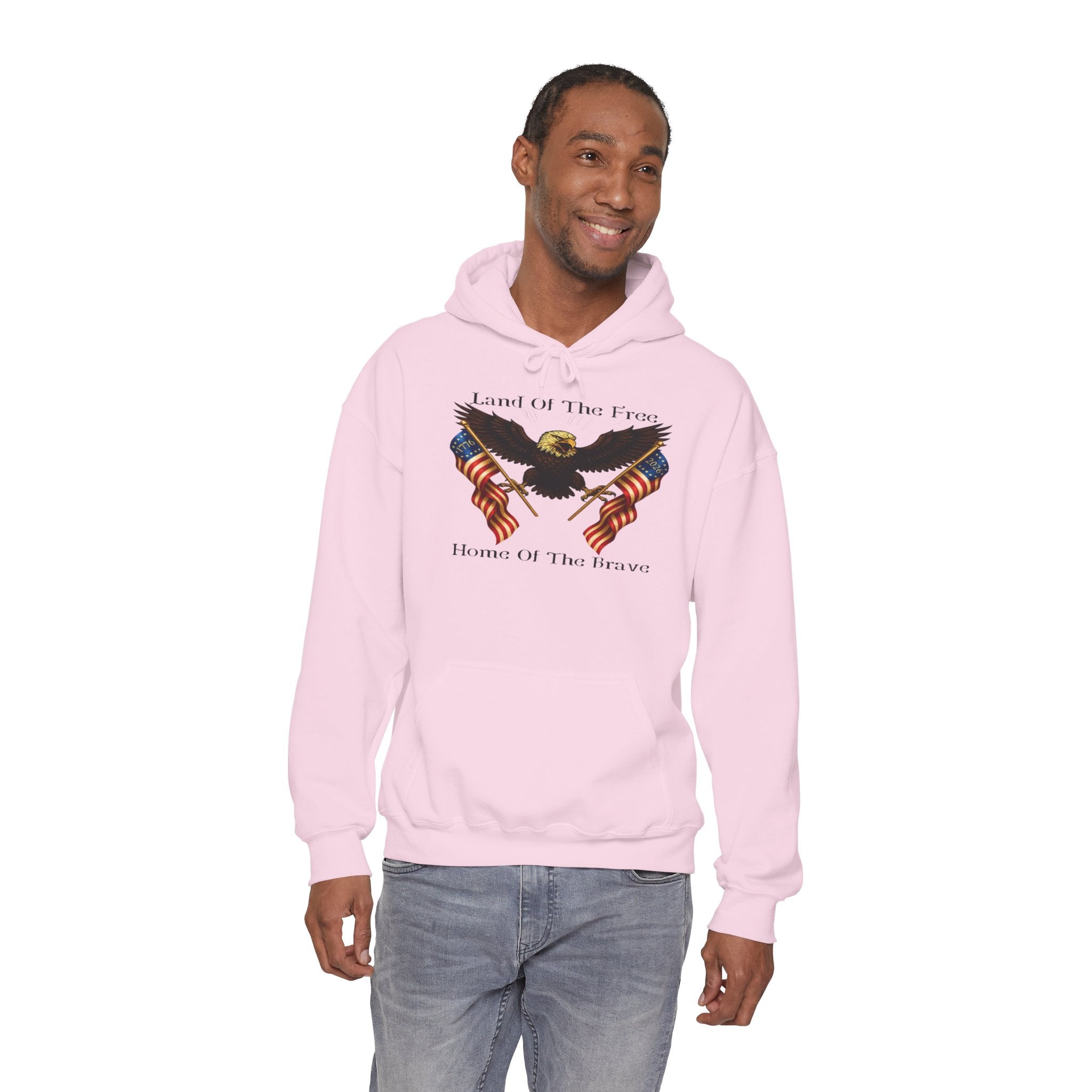 Land of the Free Hoodie – "Land of the Free, Home of the Brave" Patriotic Sweatshirt