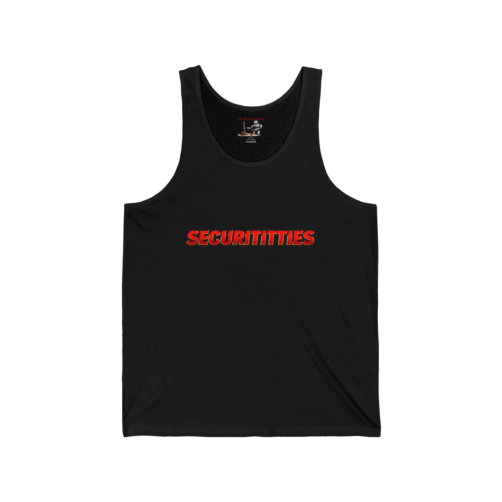 Securitititties Tank Top — Funny Bold Logo Graphic Tank for Party & Pride