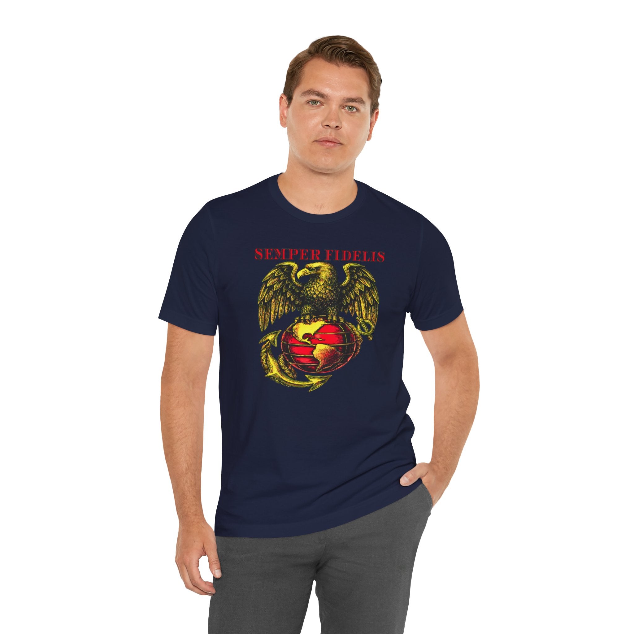 Semper Fidelis Eagle Globe & Anchor T-Shirt — Marine Corps Veteran Tee