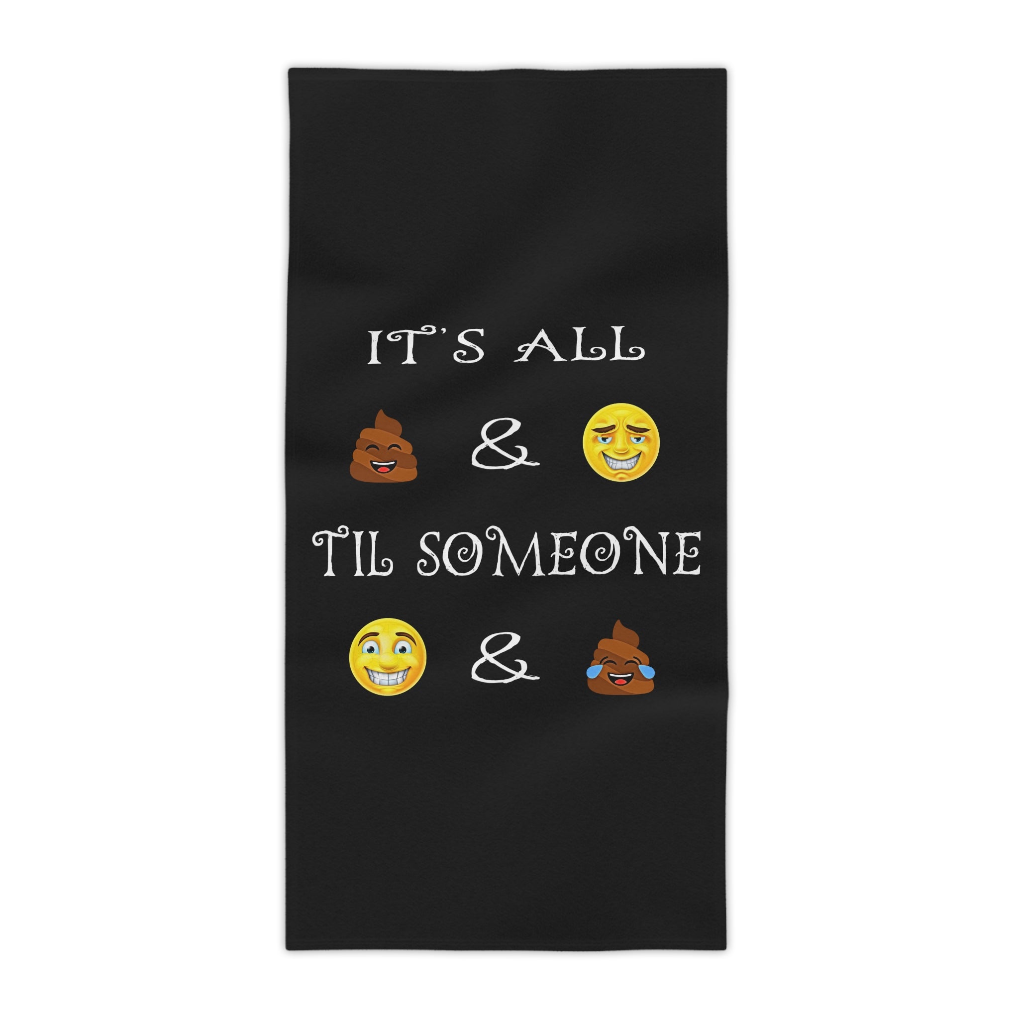 Funny Emoji Poop Laugh Beach Towel