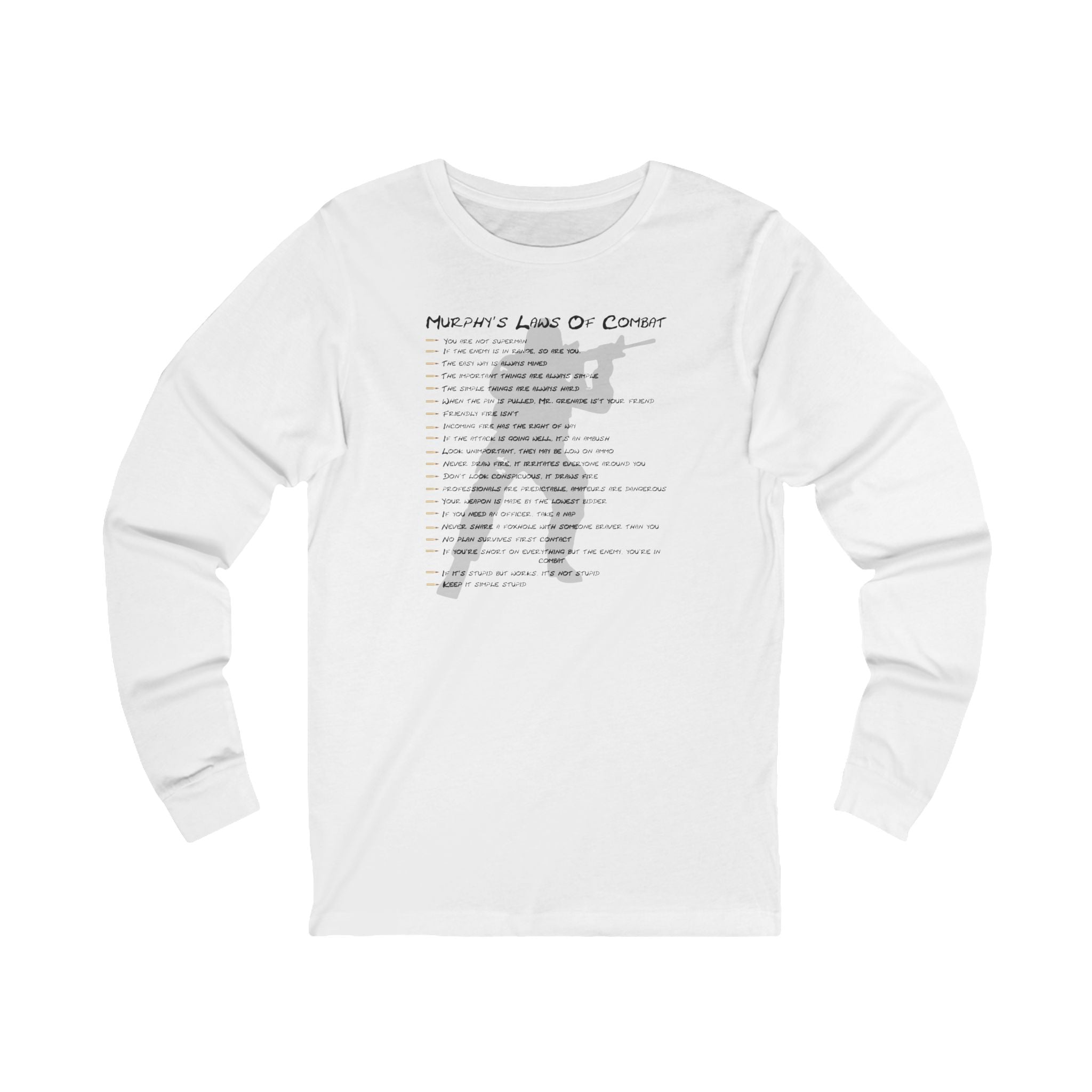“Murphy’s Laws of Combat” Long Sleeve Tee