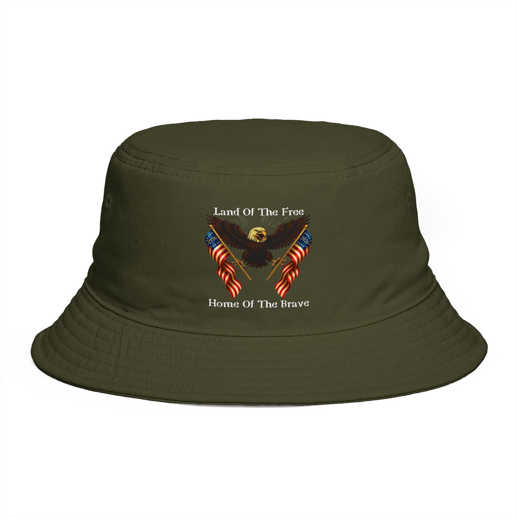 "Land of the Free, Home of the Brave" Bucket Hat