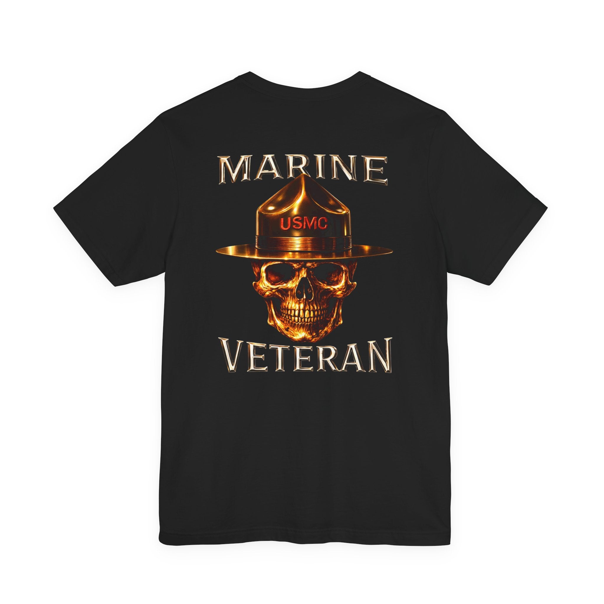 Marine Veteran T‑Shirt — USMC Skull Drill Instructor Graphic Tee