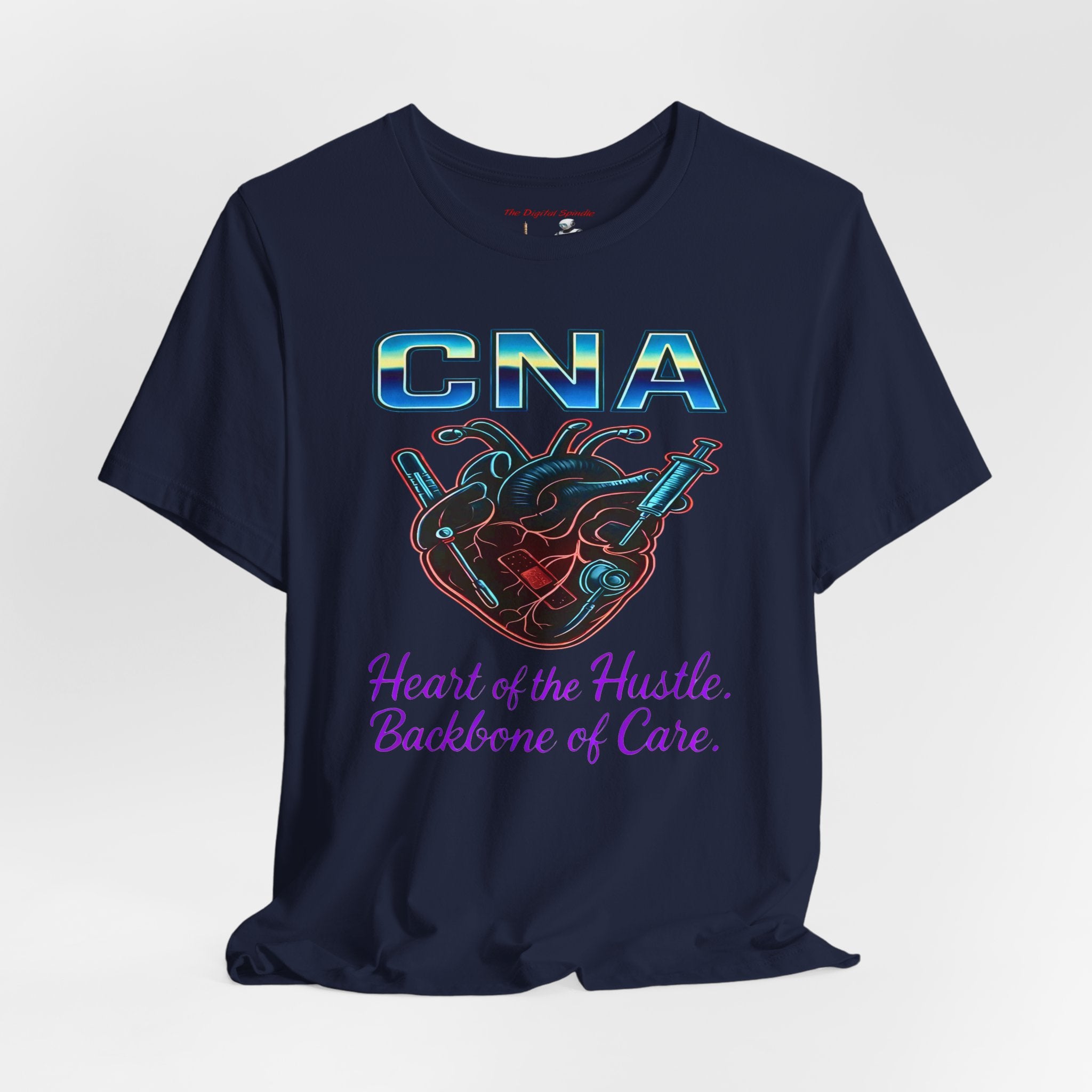 CNA Heart of the Hustle Tee — Certified Nursing Assistant Graphic Shirt
