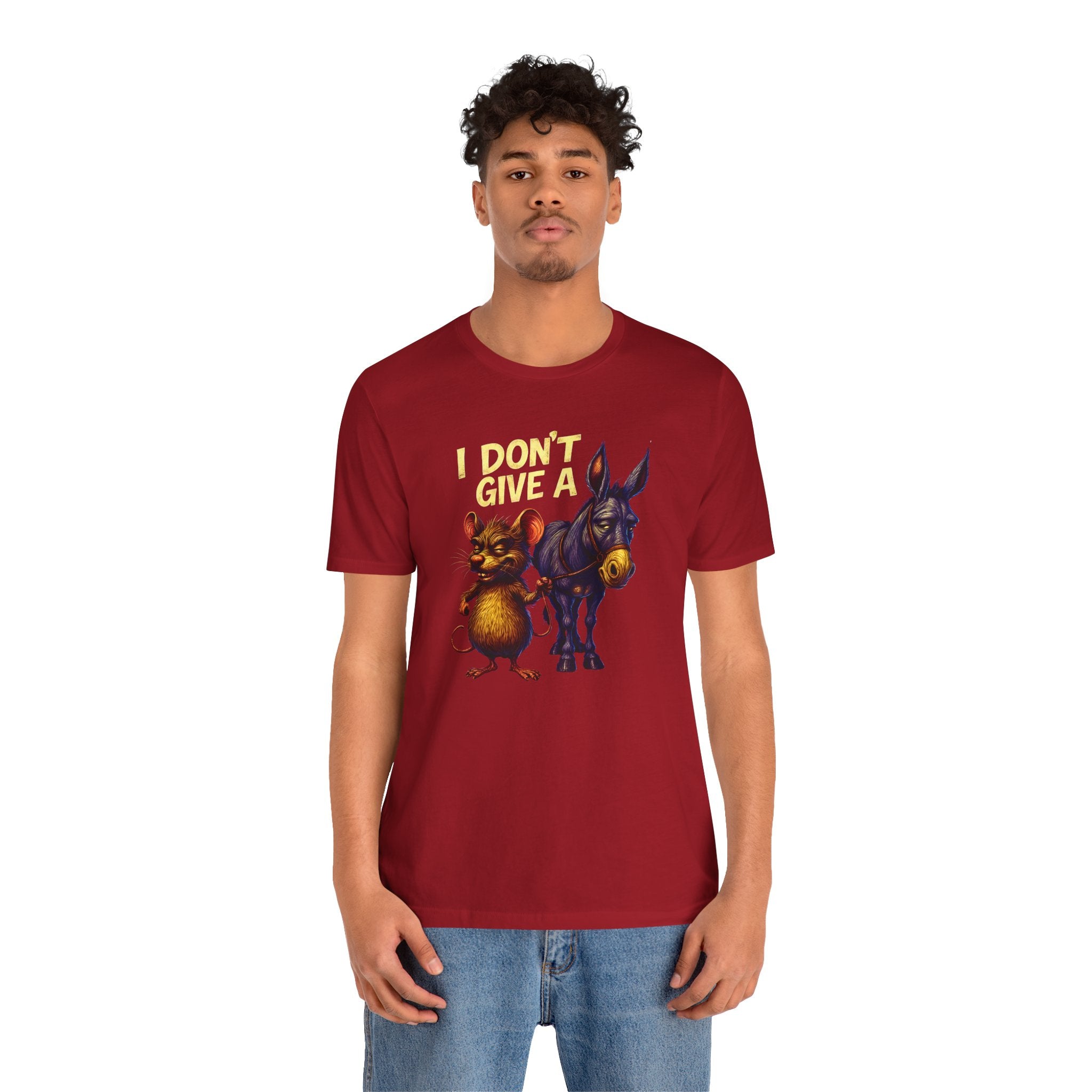 I Don't Give A — Funny Rat & Donkey Graphic Tee