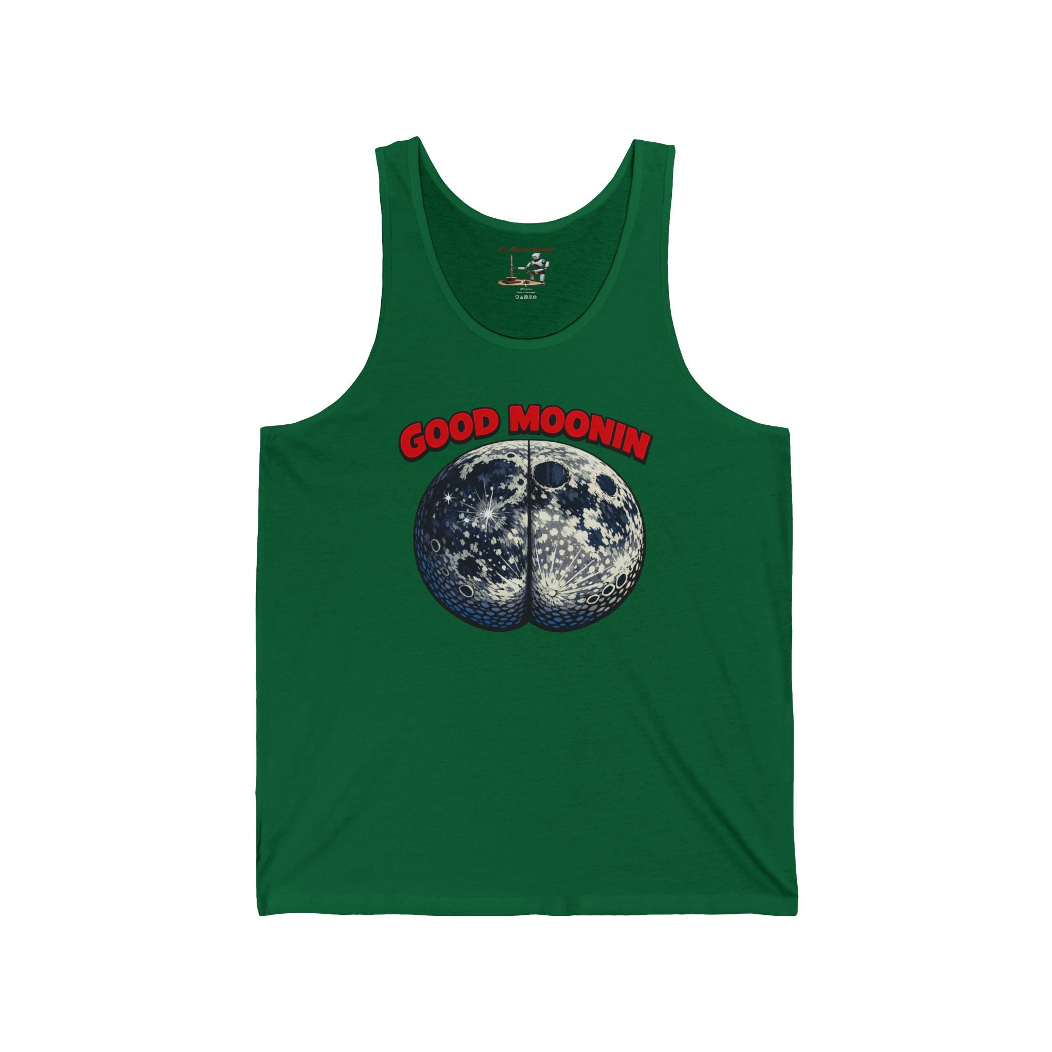 Good Moonin' Tank Top — Funny Retro Moon Graphic Sleeveless Shirt