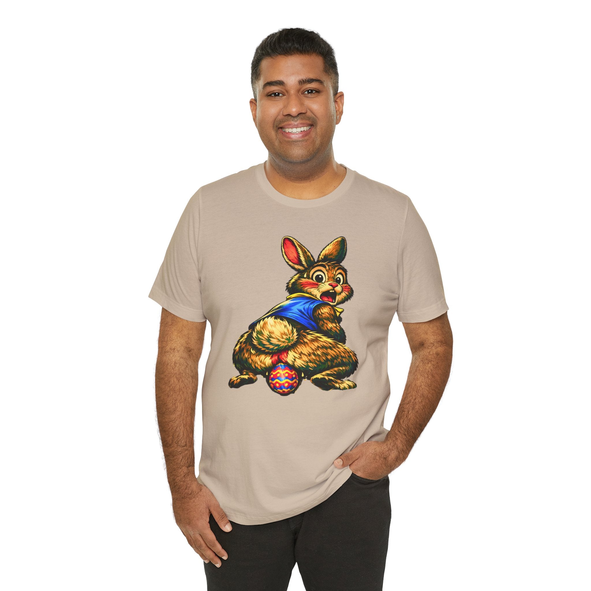 Easter Bunny Laying Egg Graphic Tee