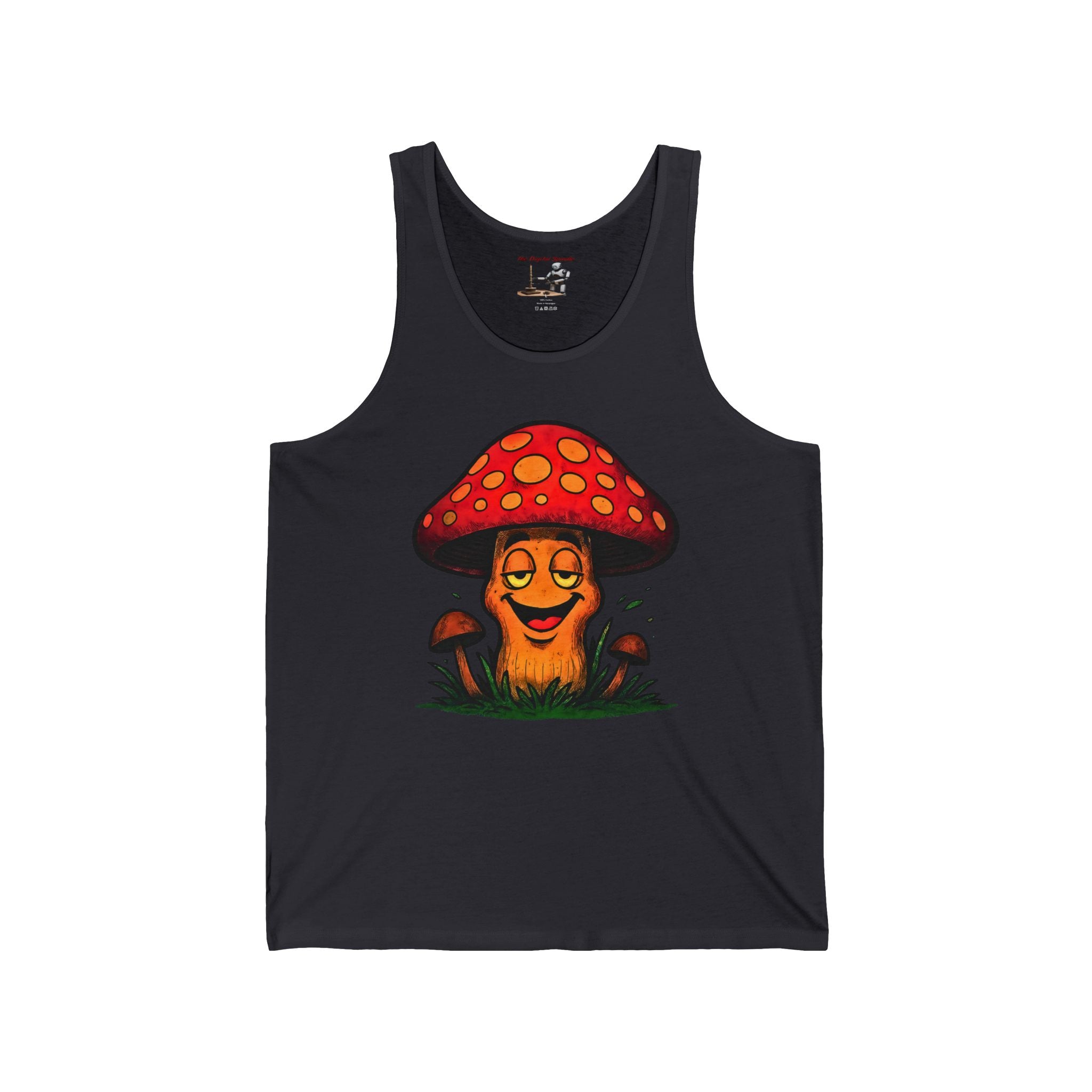Happy Mushroom Tank Top — Cute Psychedelic Fungi Graphic Tank