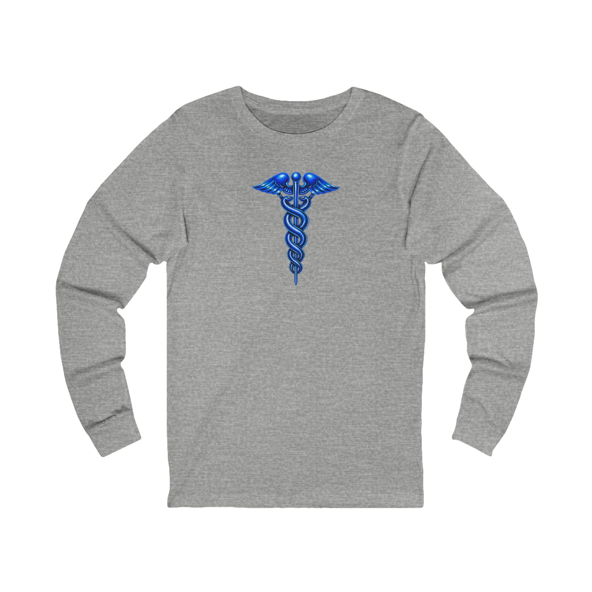 Healthcare Spine Front & Back Long Sleeve Tee — Medical Professional Shirt